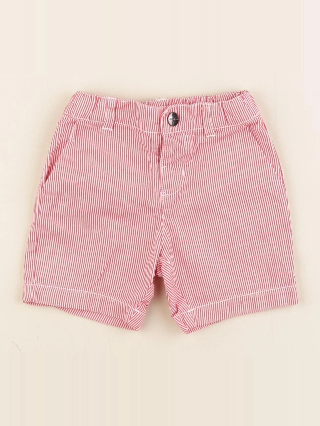 Jacadi - short blanc, rouge - 12 mois