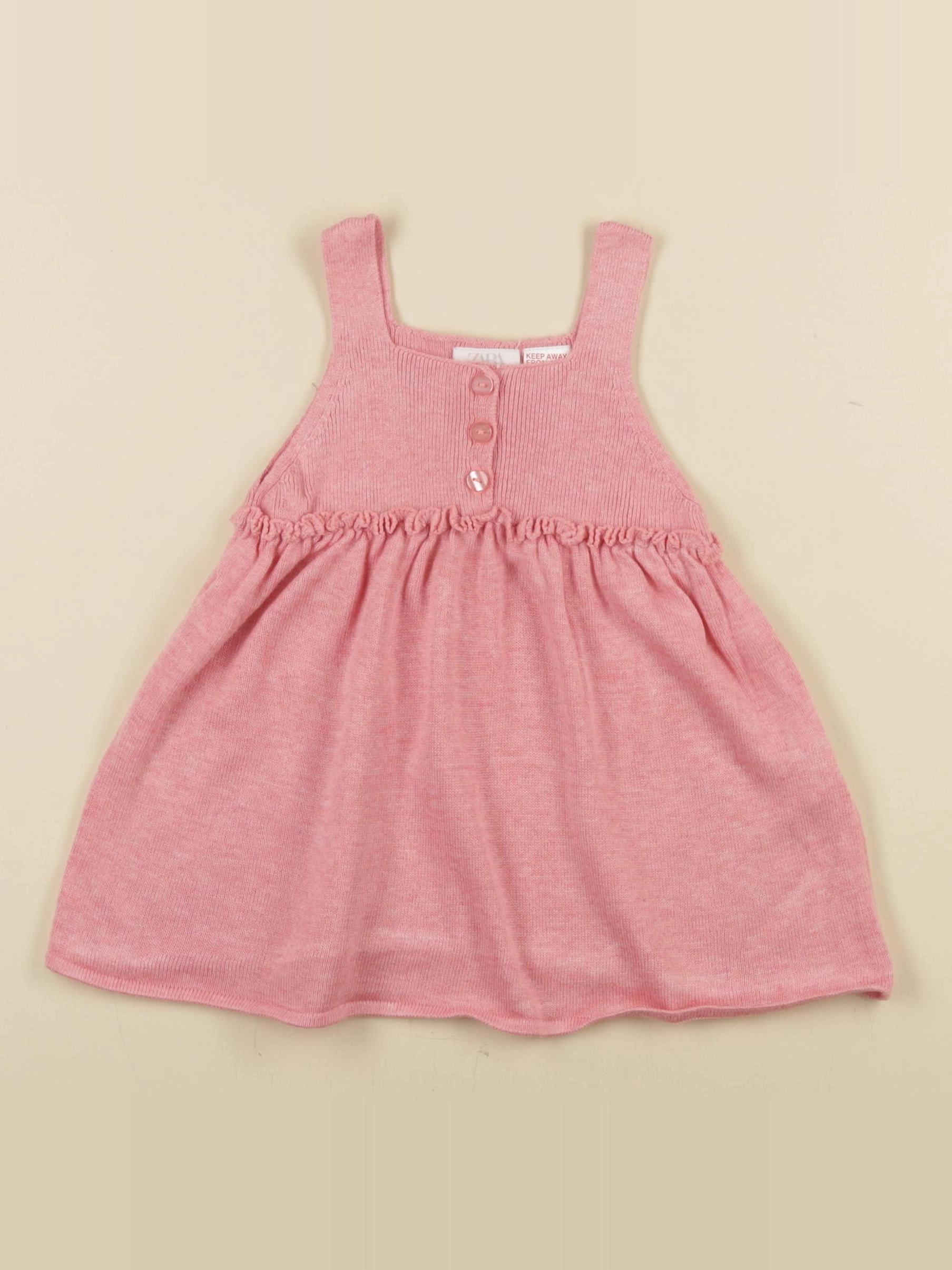 Zara - robe rose - 12/18 mois