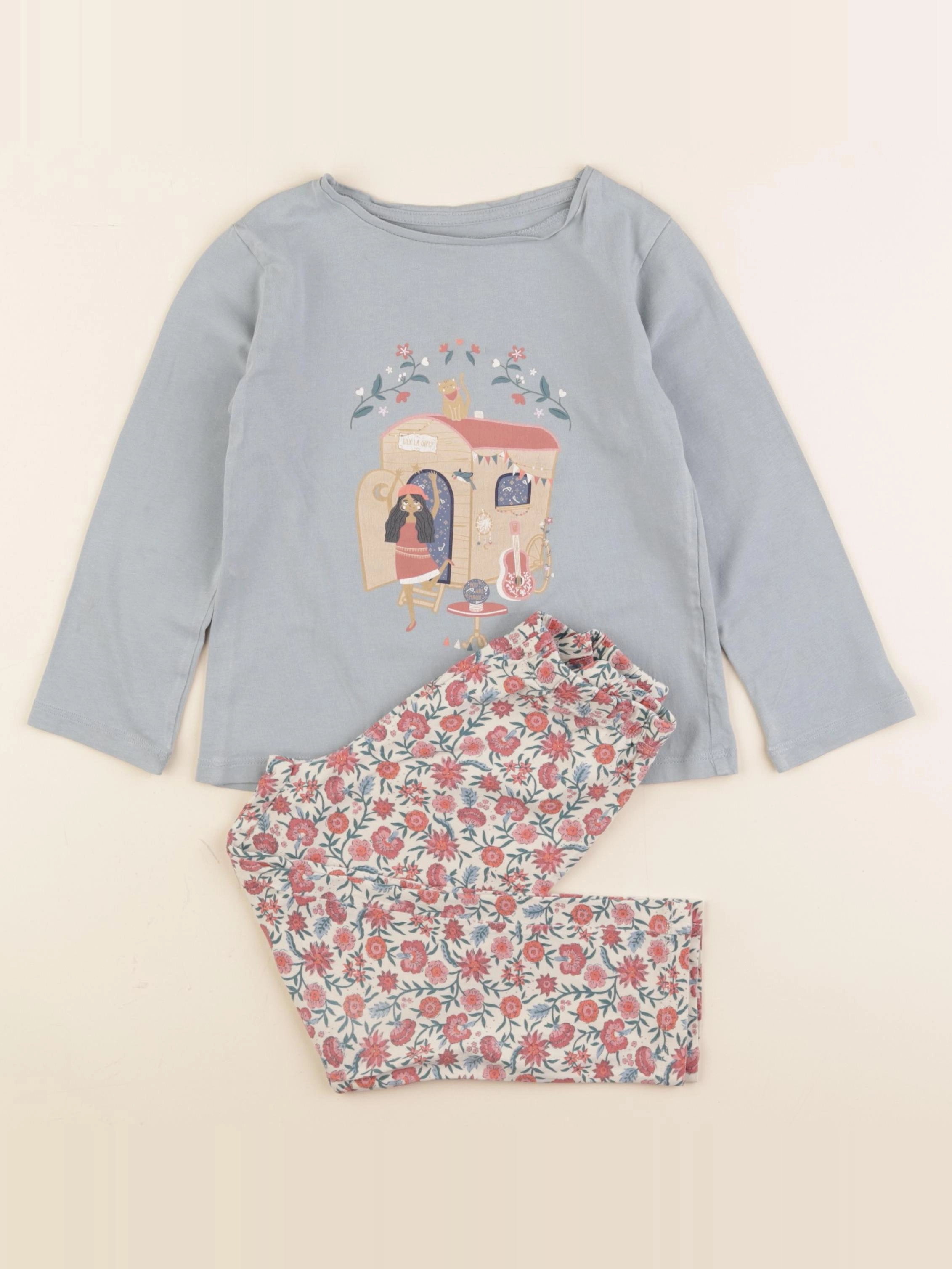 Vertbaudet - pyjama coton multicolore - 4 ans