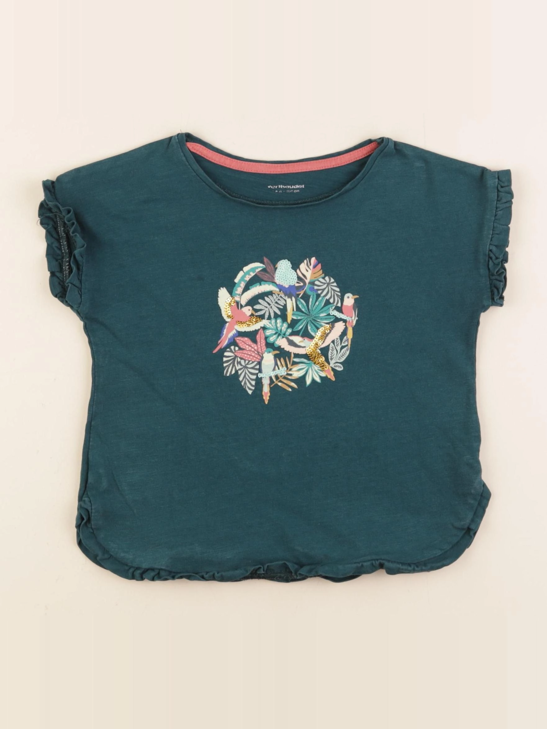 Vertbaudet - tee-shirt vert - 4 ans