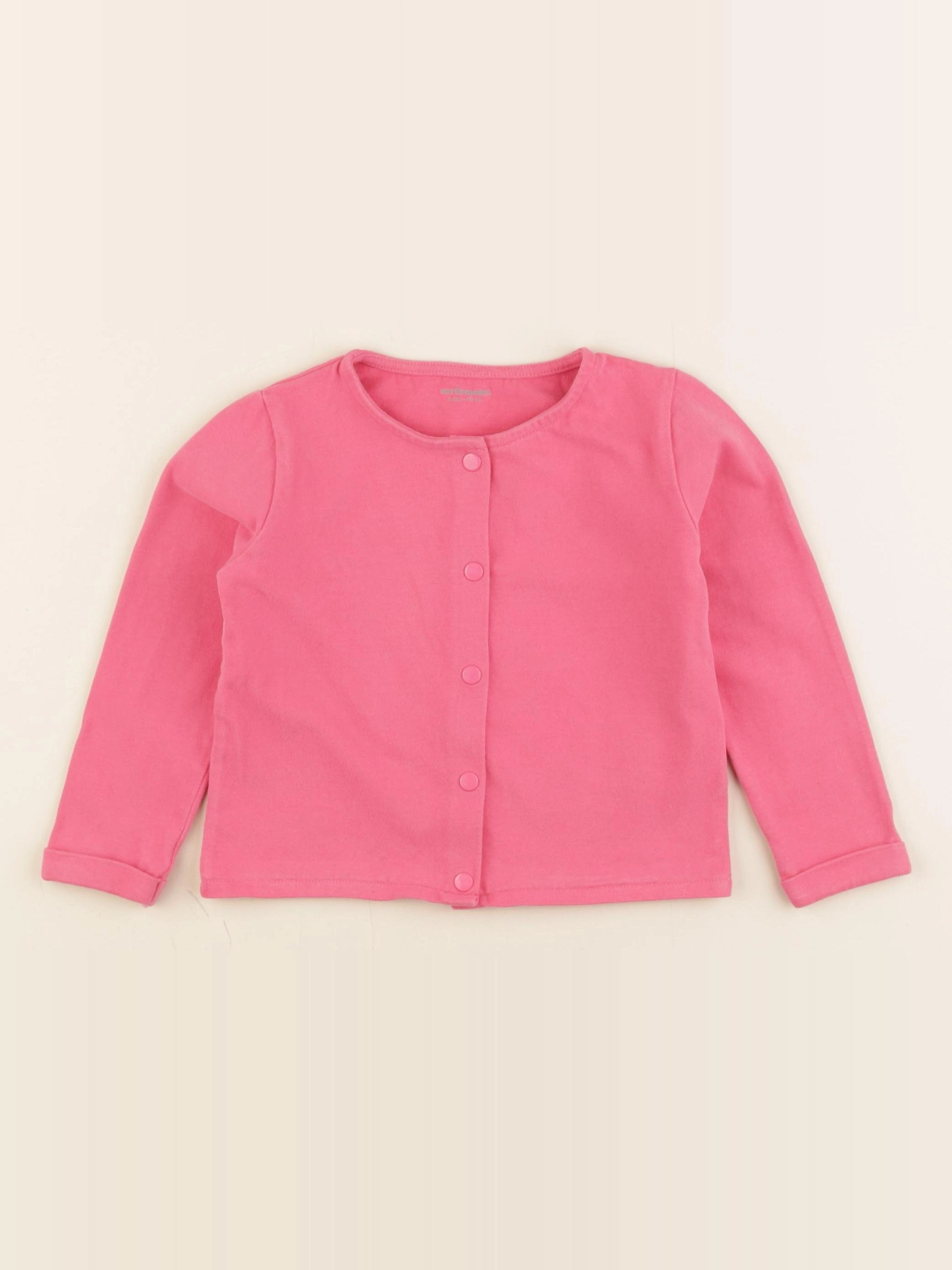 Vertbaudet - gilet rose - 3 ans