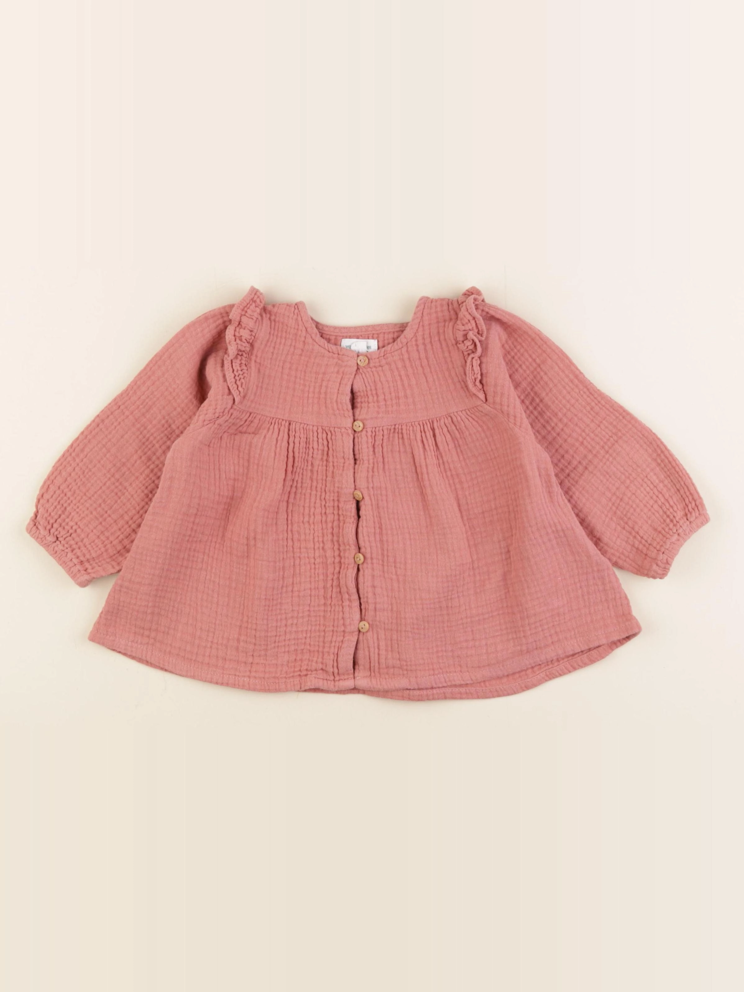 Vertbaudet - blouse rose - 18 mois
