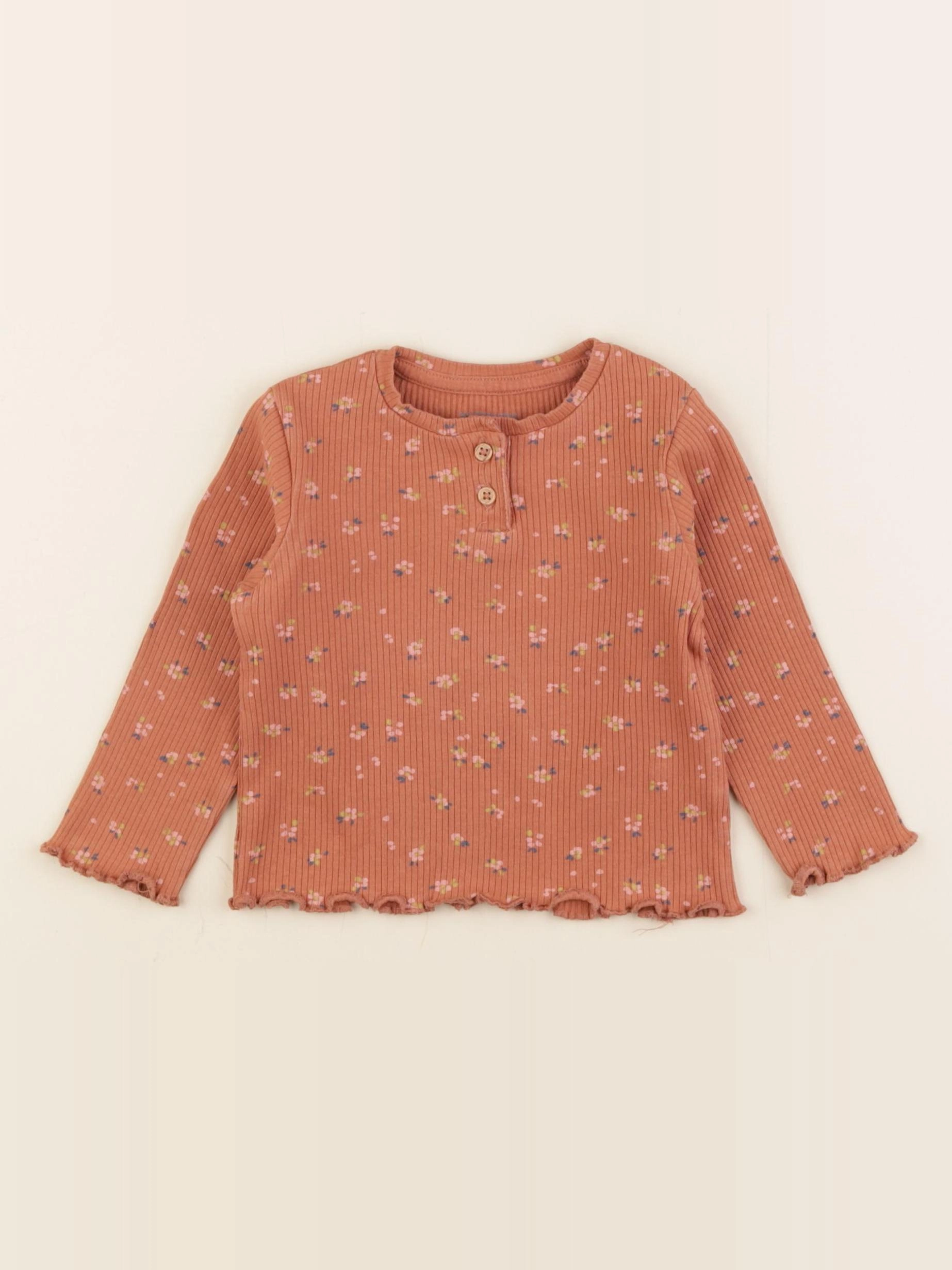 Vertbaudet - tee-shirt marron - 12 mois