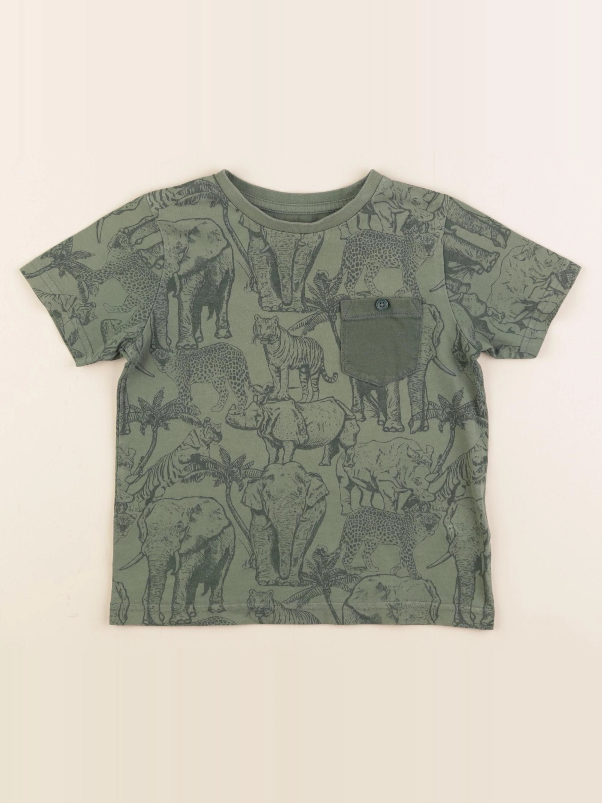 Vertbaudet - tee-shirt vert - 5 ans