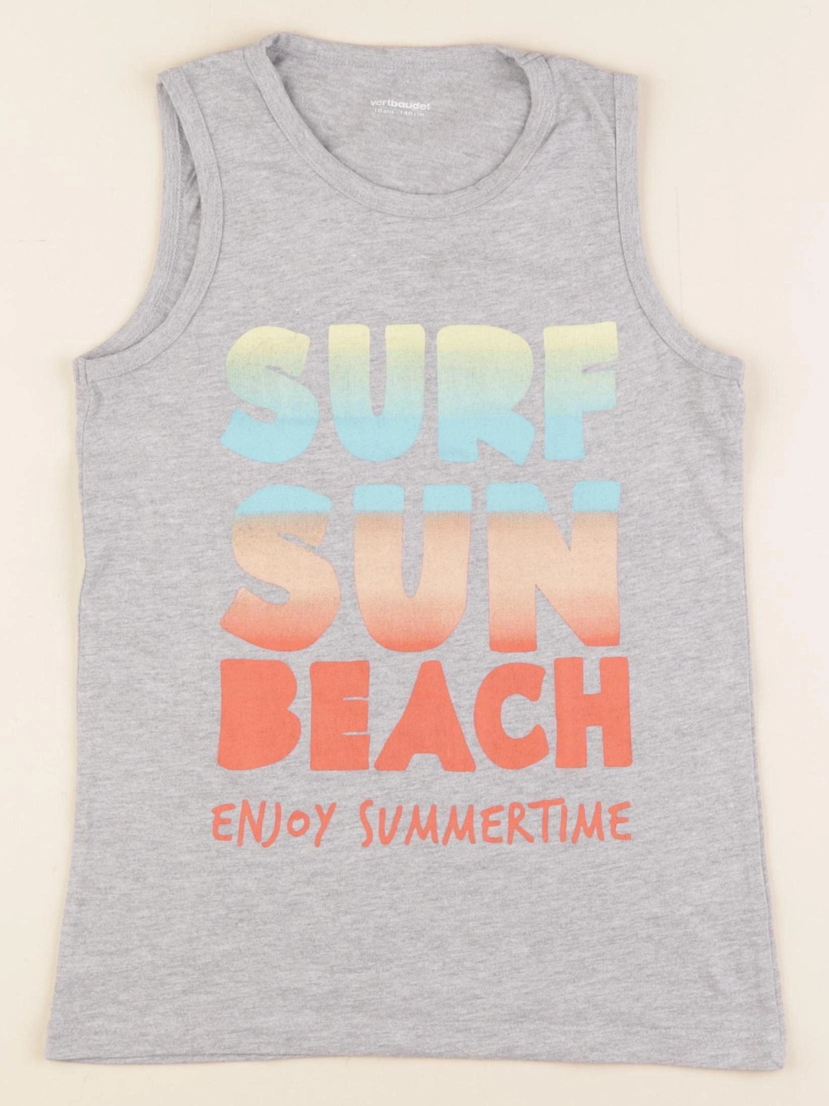 Vertbaudet - débardeur gris - 10 ans