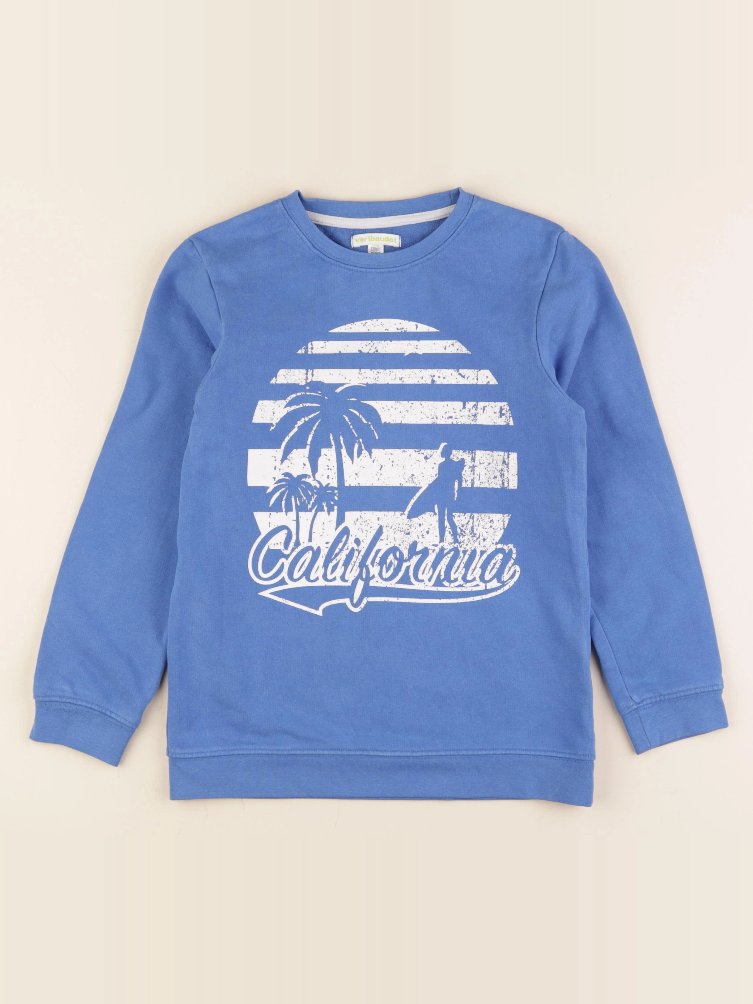 Vertbaudet - sweat bleu - 10 ans