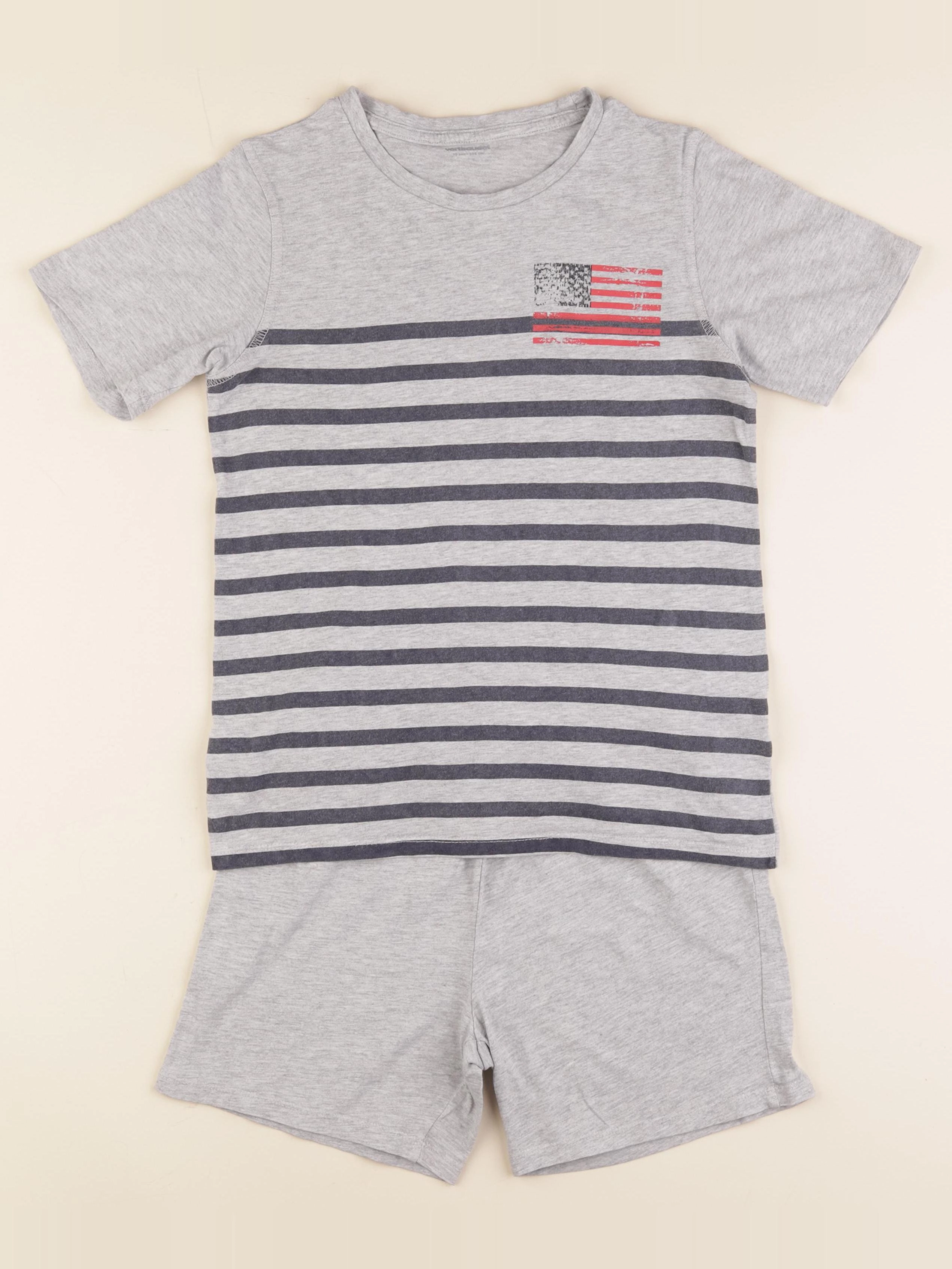 Vertbaudet - pyjama coton gris - 10 ans