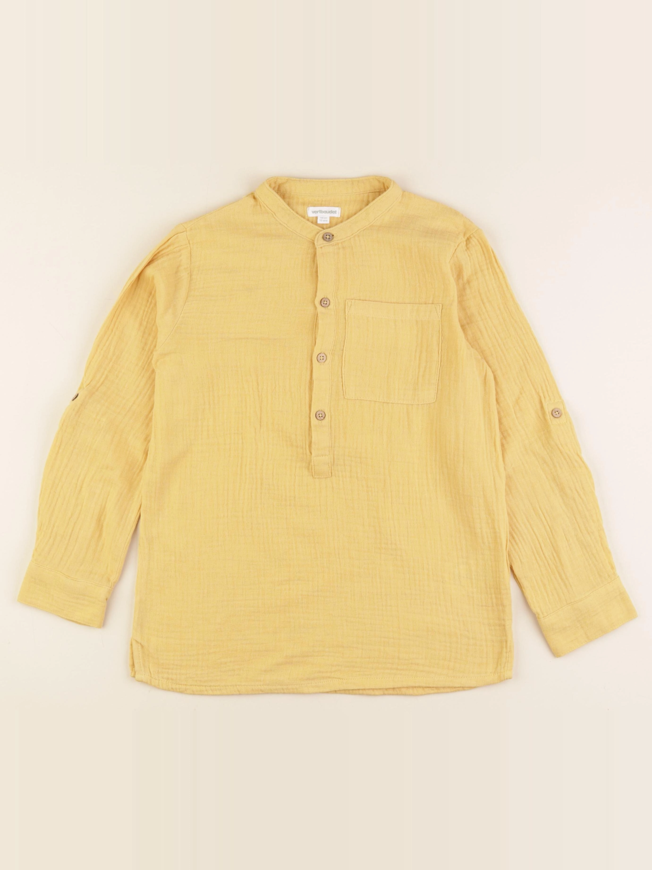 Vertbaudet - chemise jaune - 10 ans