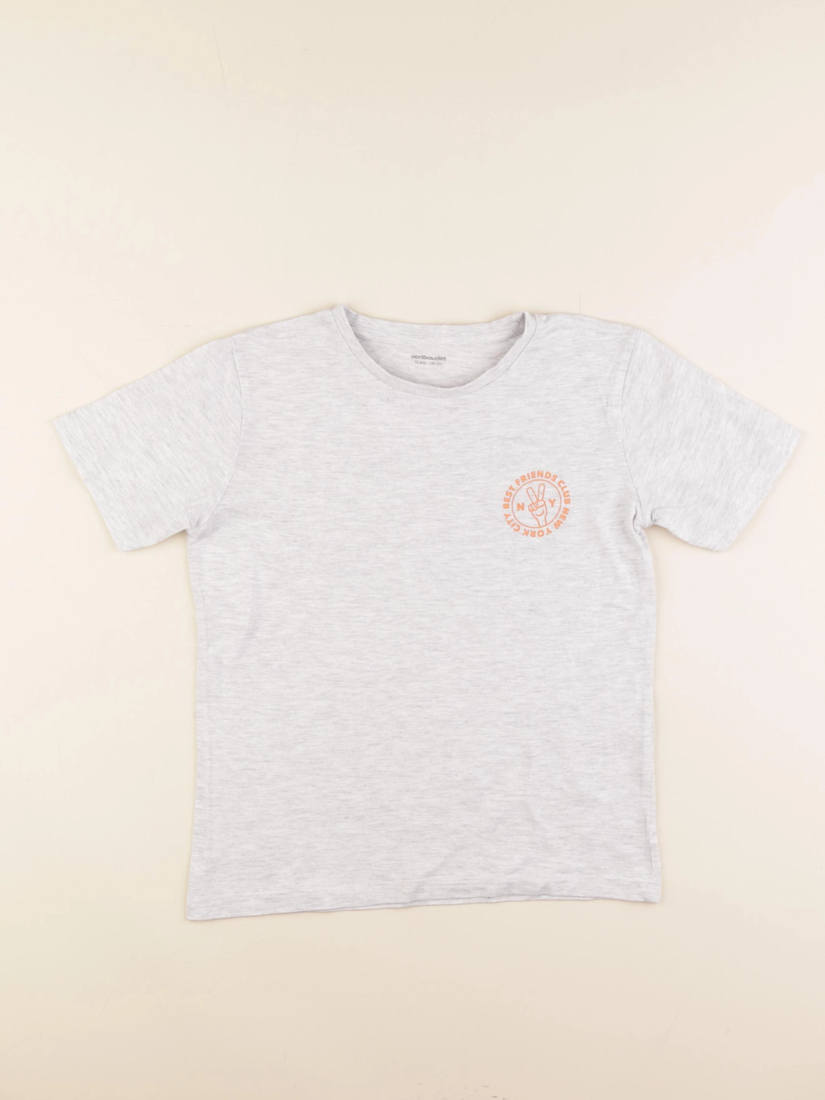 Vertbaudet - tee-shirt gris - 10 ans