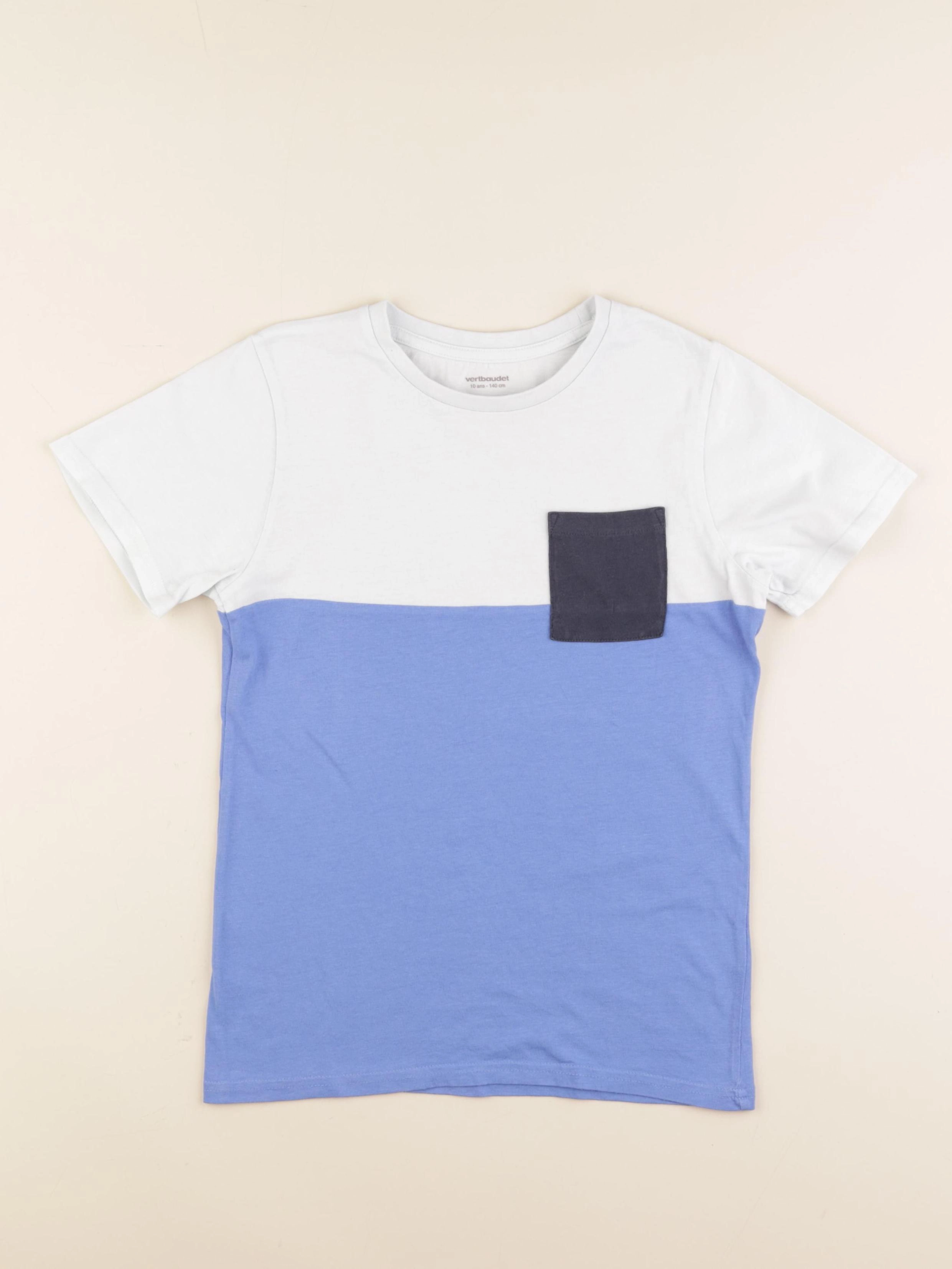 Vertbaudet - tee-shirt bleu - 10 ans