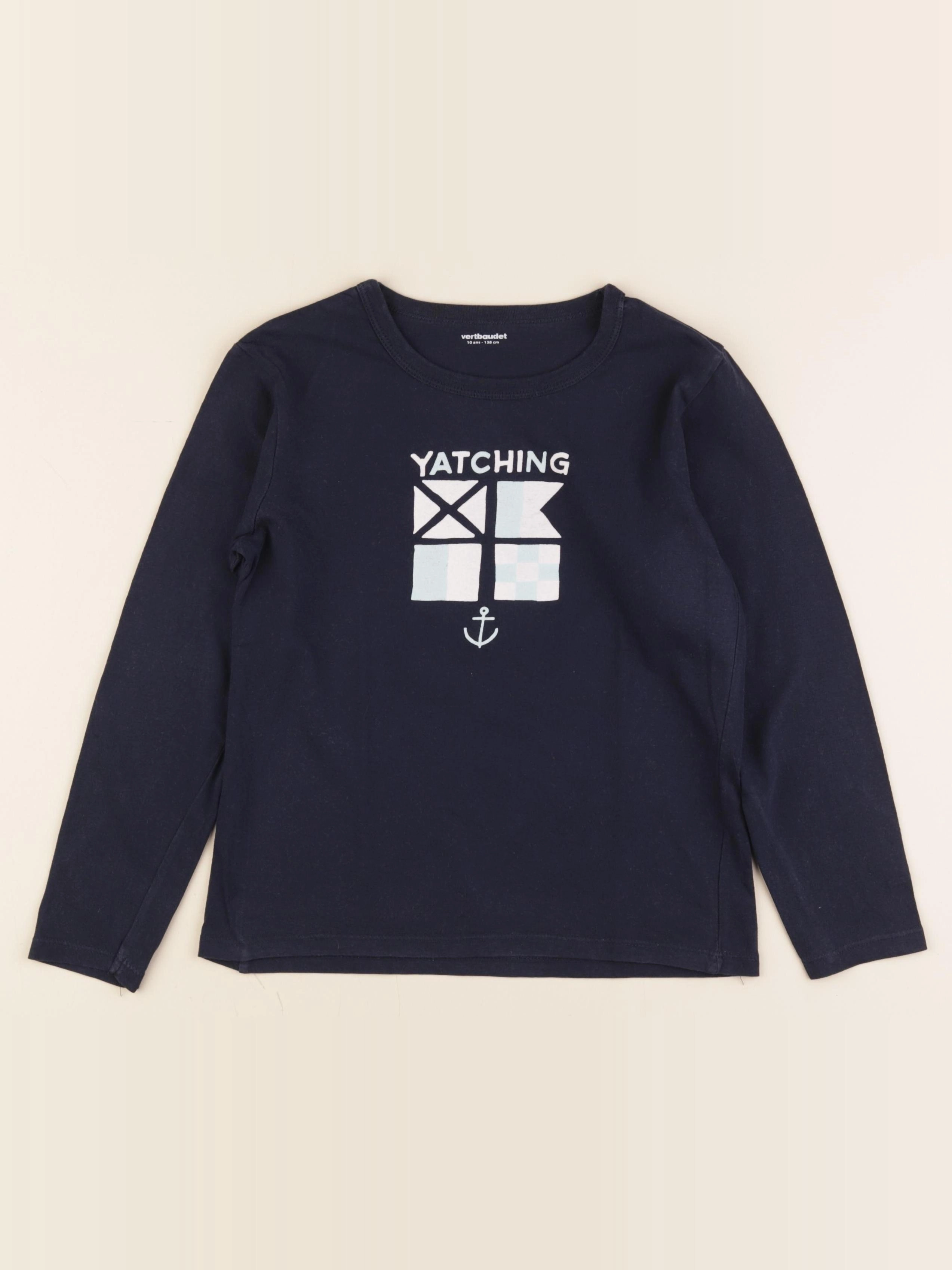 Vertbaudet - tee-shirt bleu - 10 ans
