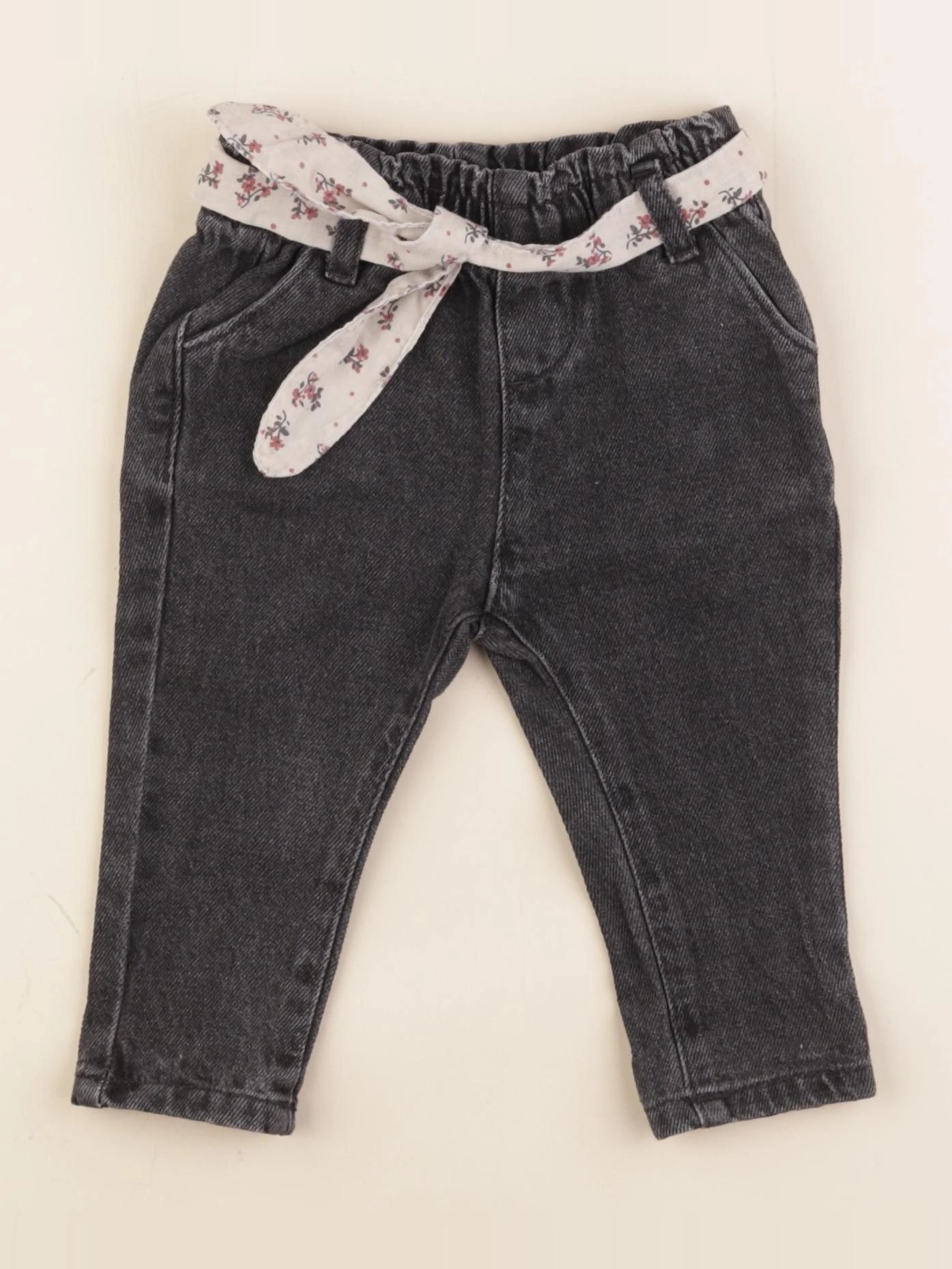 Vertbaudet - jean noir - 9 mois