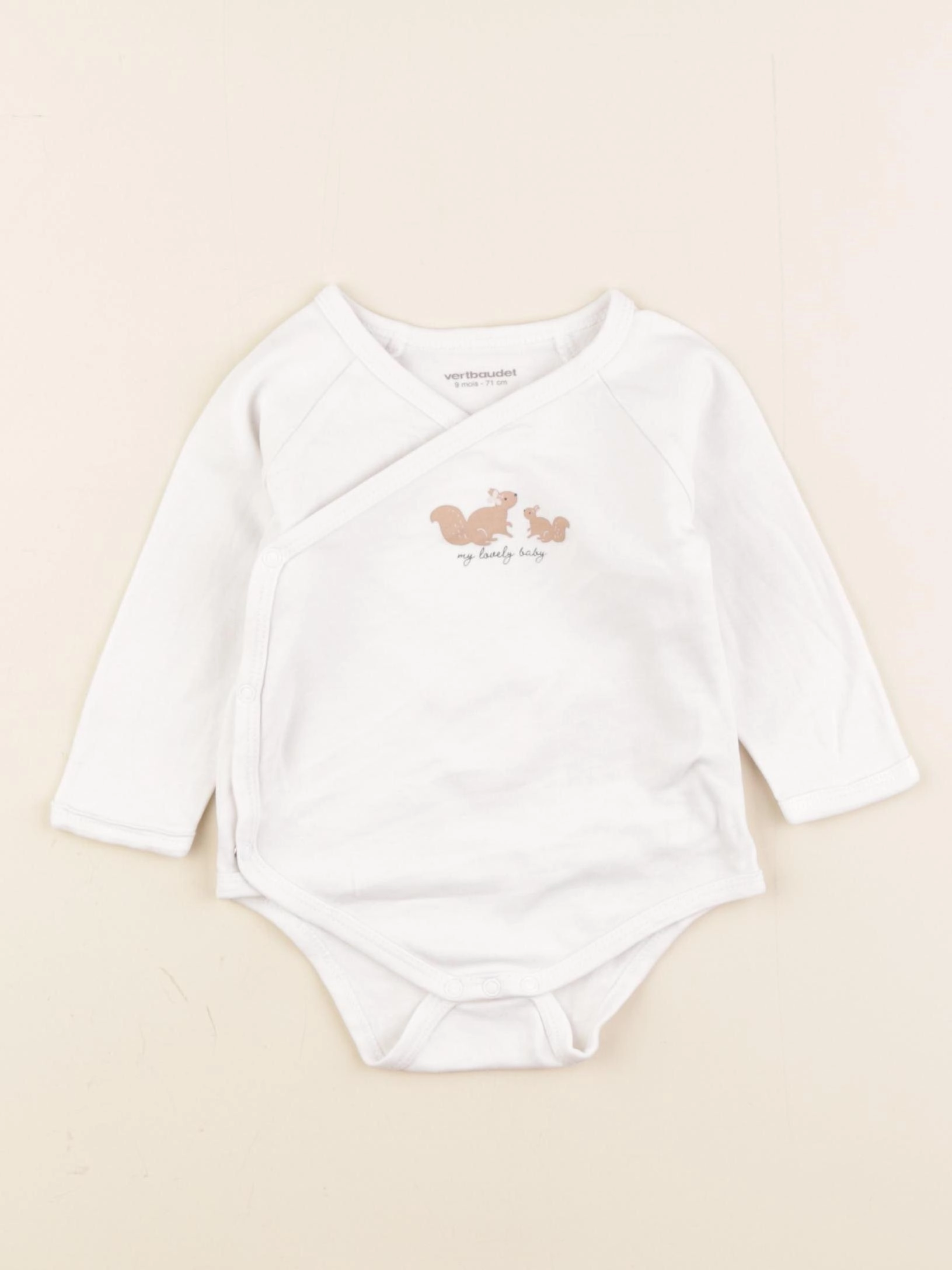 Vertbaudet - body blanc - 9 mois