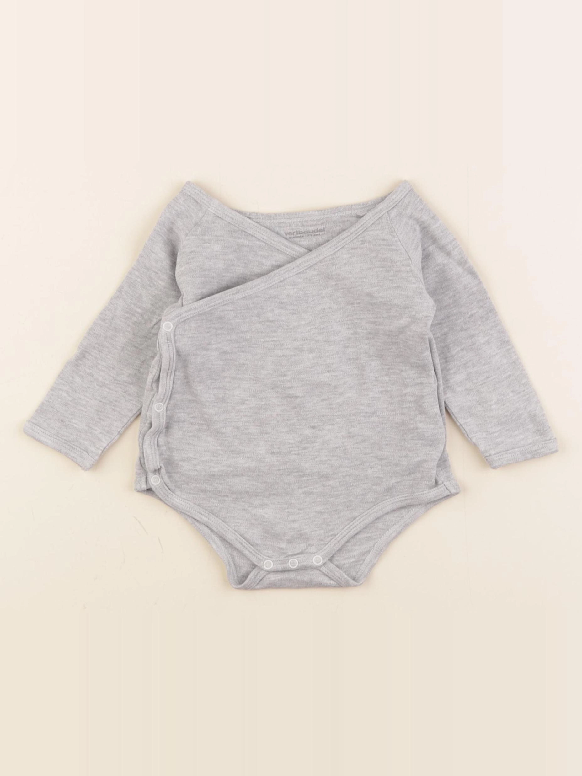 Vertbaudet - body gris - 9 mois