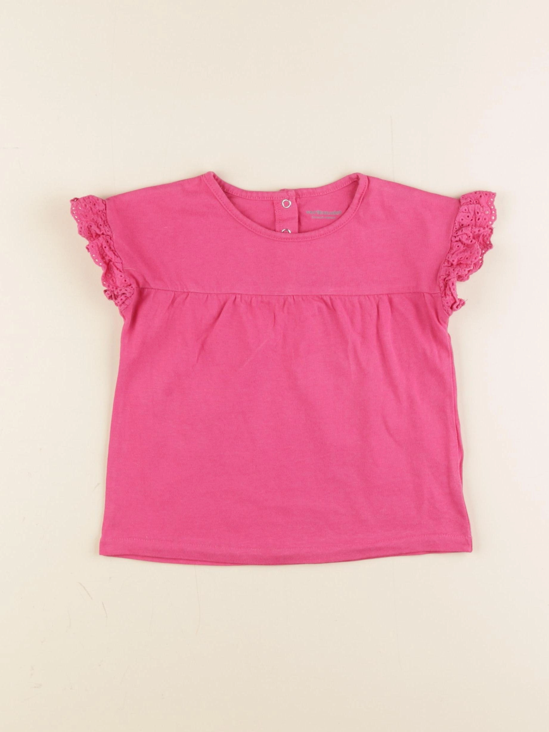 Vertbaudet - tee-shirt rose - 24 mois