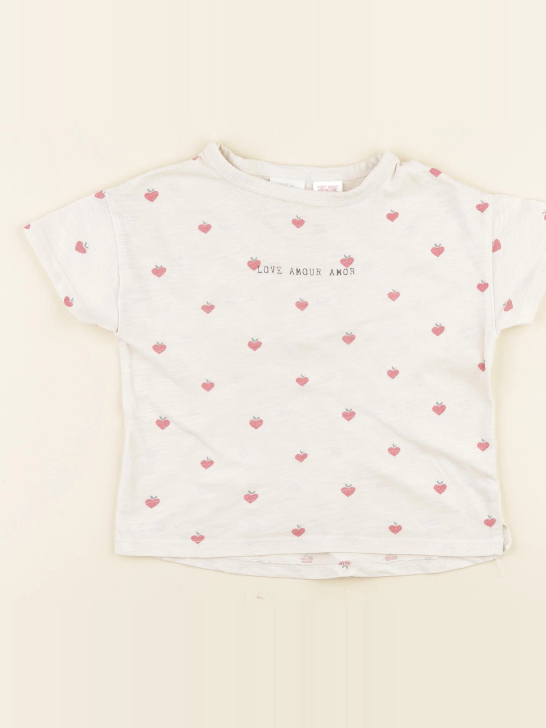 Zara - tee-shirt beige - 18/24 mois