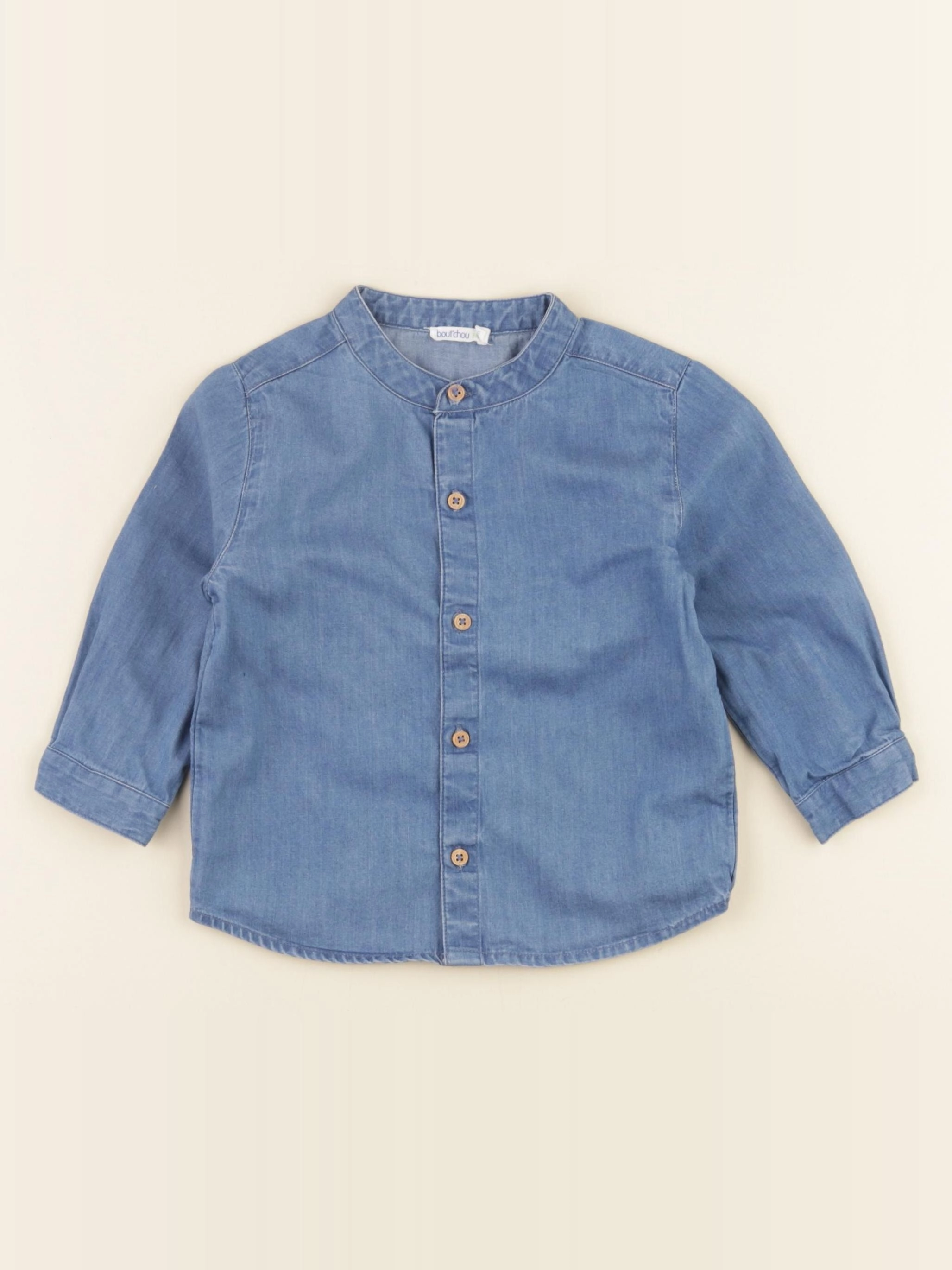 Boutchou - chemise bleu - 12 mois