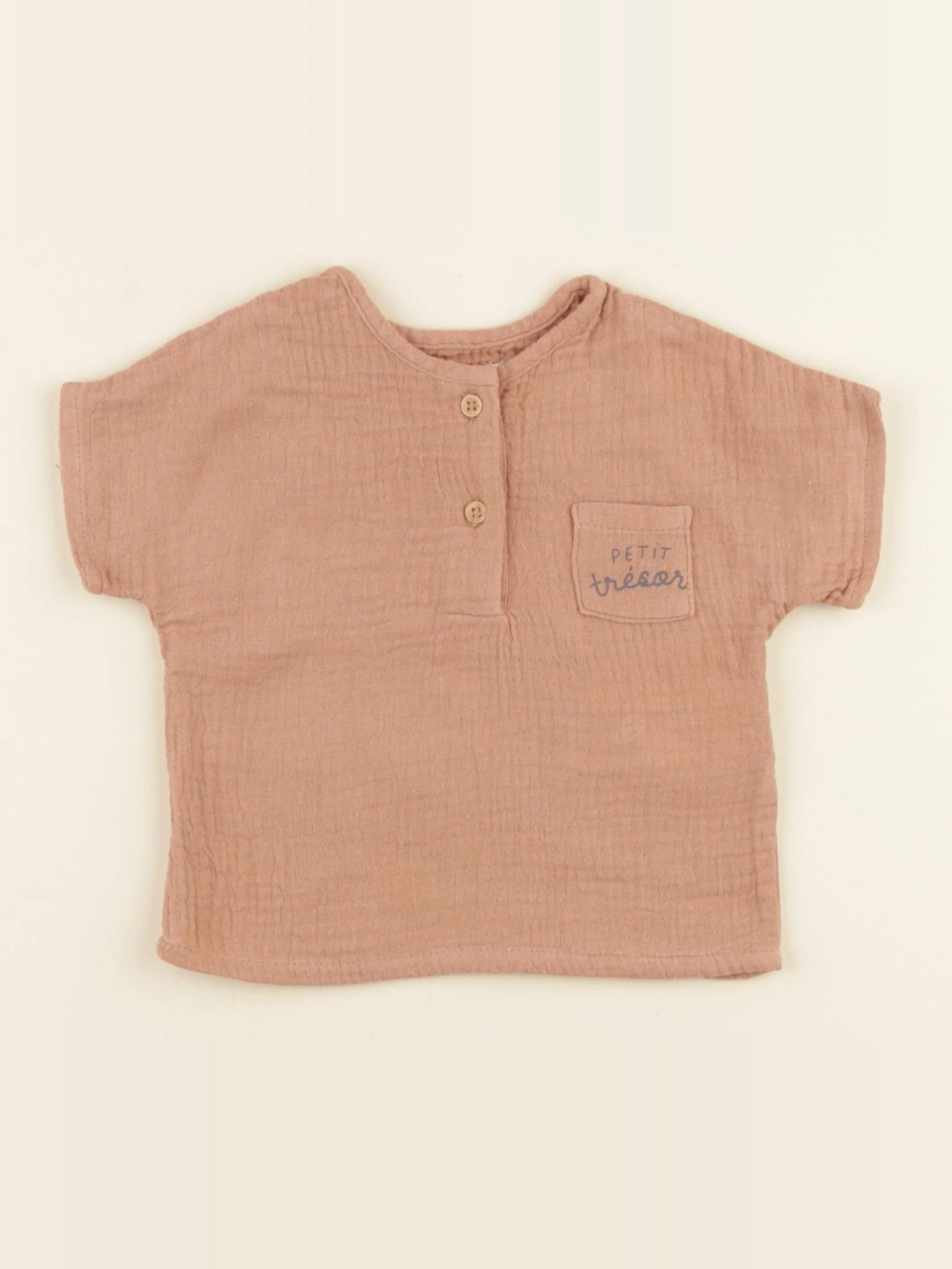 Vertbaudet - tee-shirt marron - 3 mois