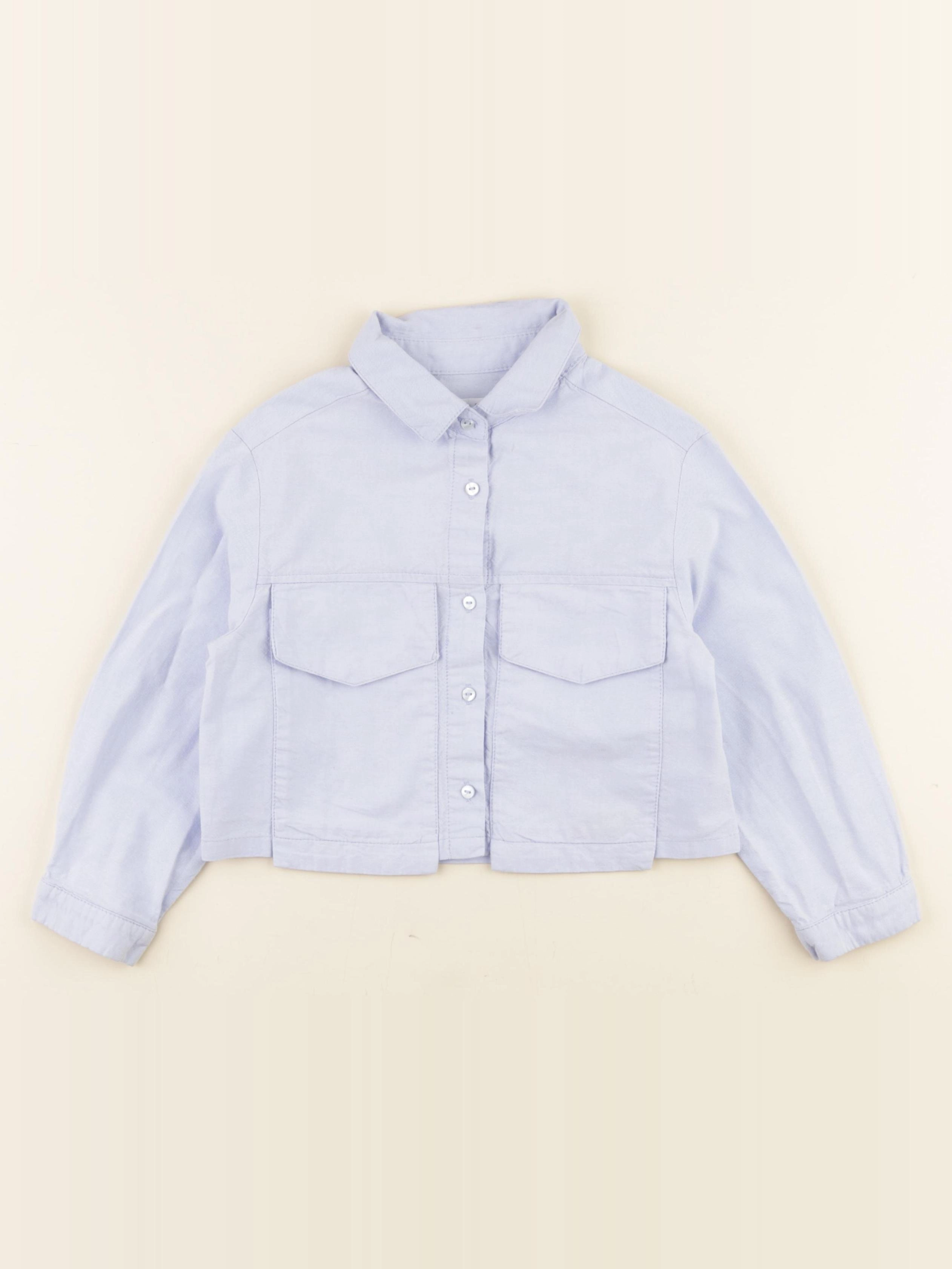 Zara - chemise courte  bleu - 5/6 ans