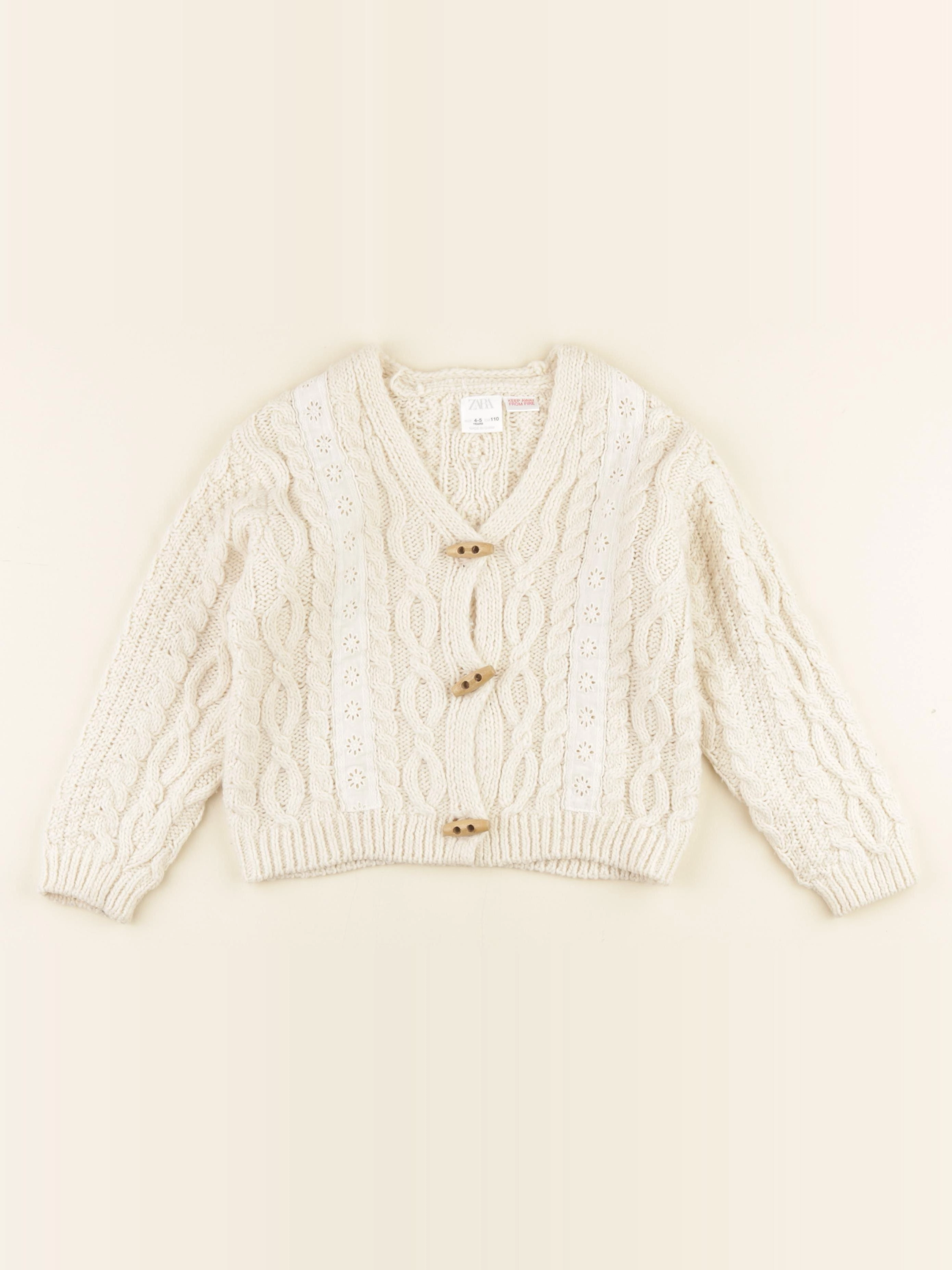 Zara - gilet beige - 4/5 ans