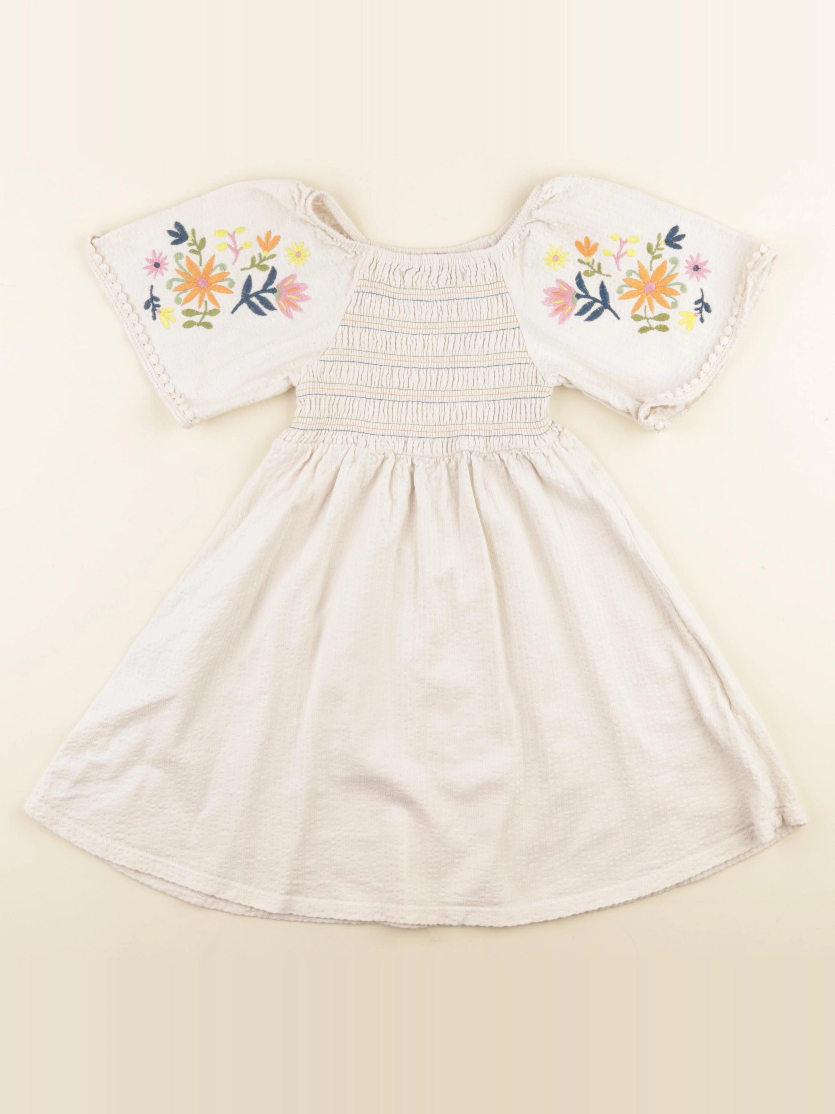 Monoprix - robe beige - 6 ans