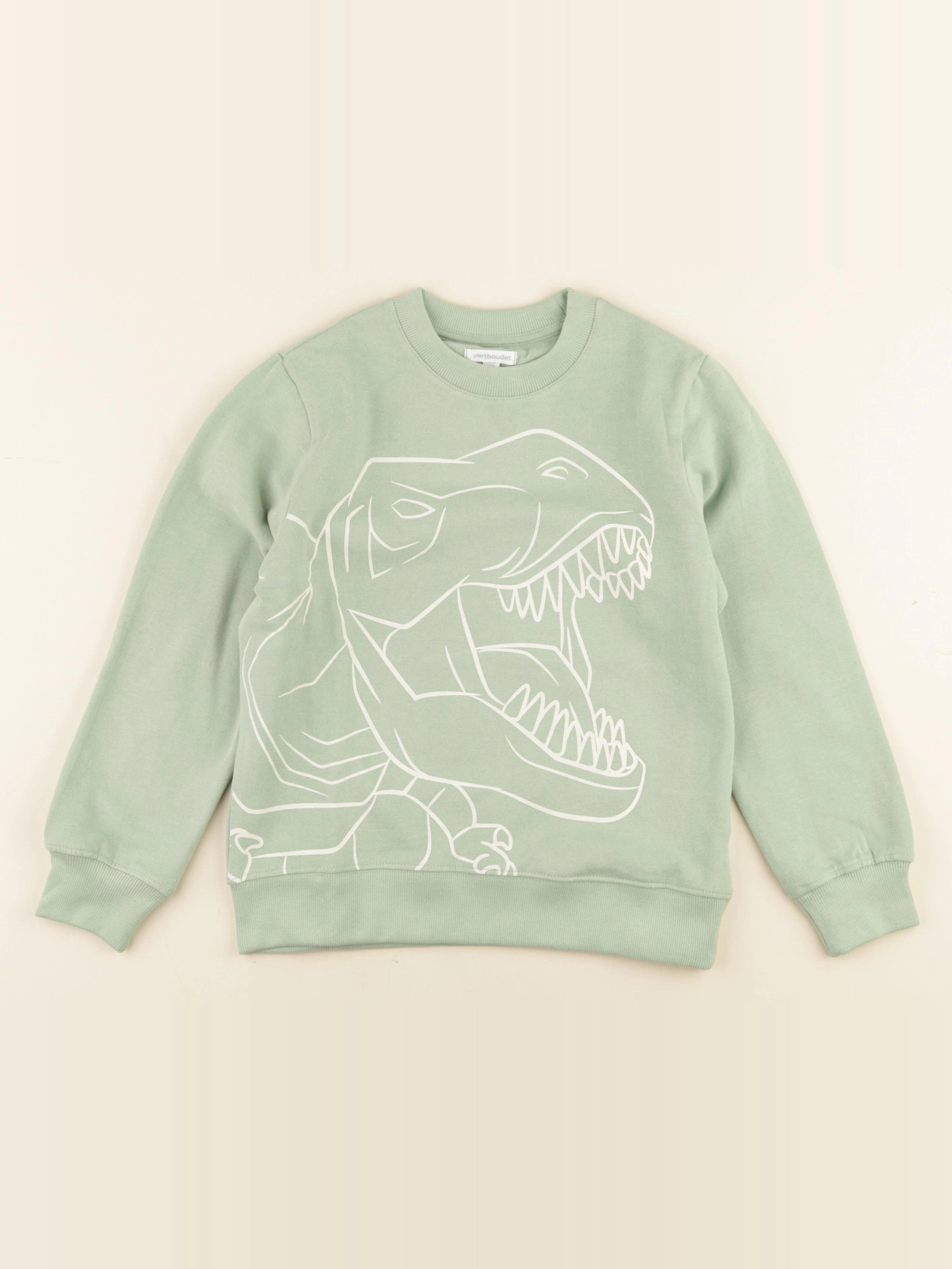 Vertbaudet - sweat bleu, vert - 10 ans