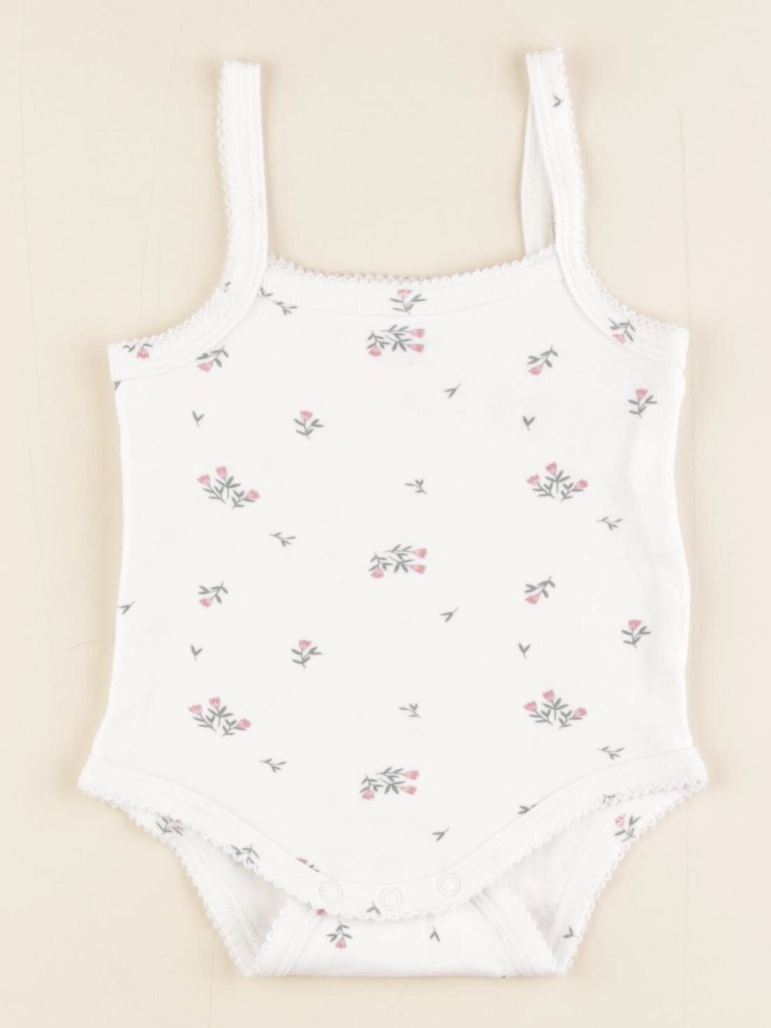 Vertbaudet - body blanc, vert - 6 mois