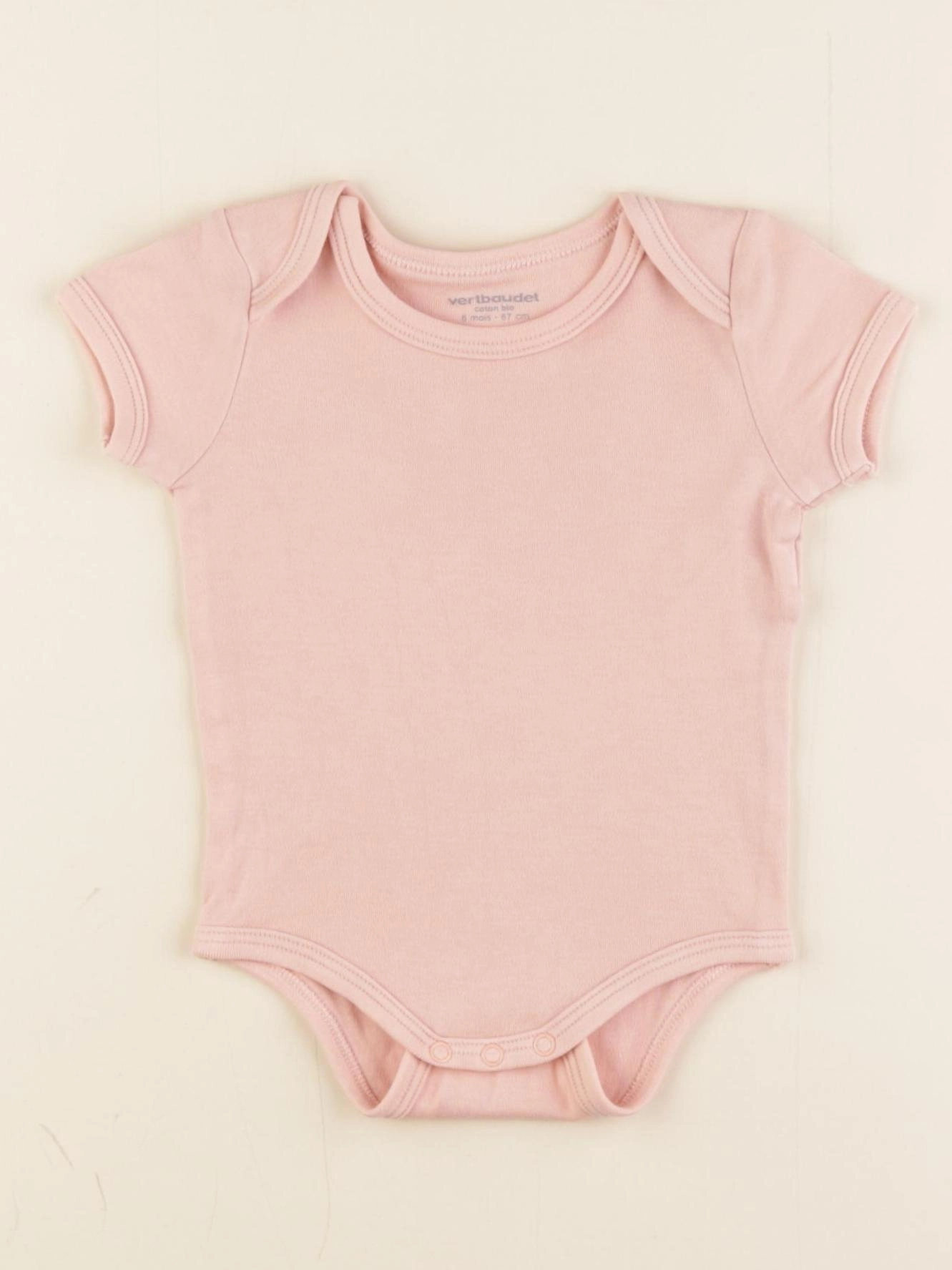 Vertbaudet - body rose - 6 mois