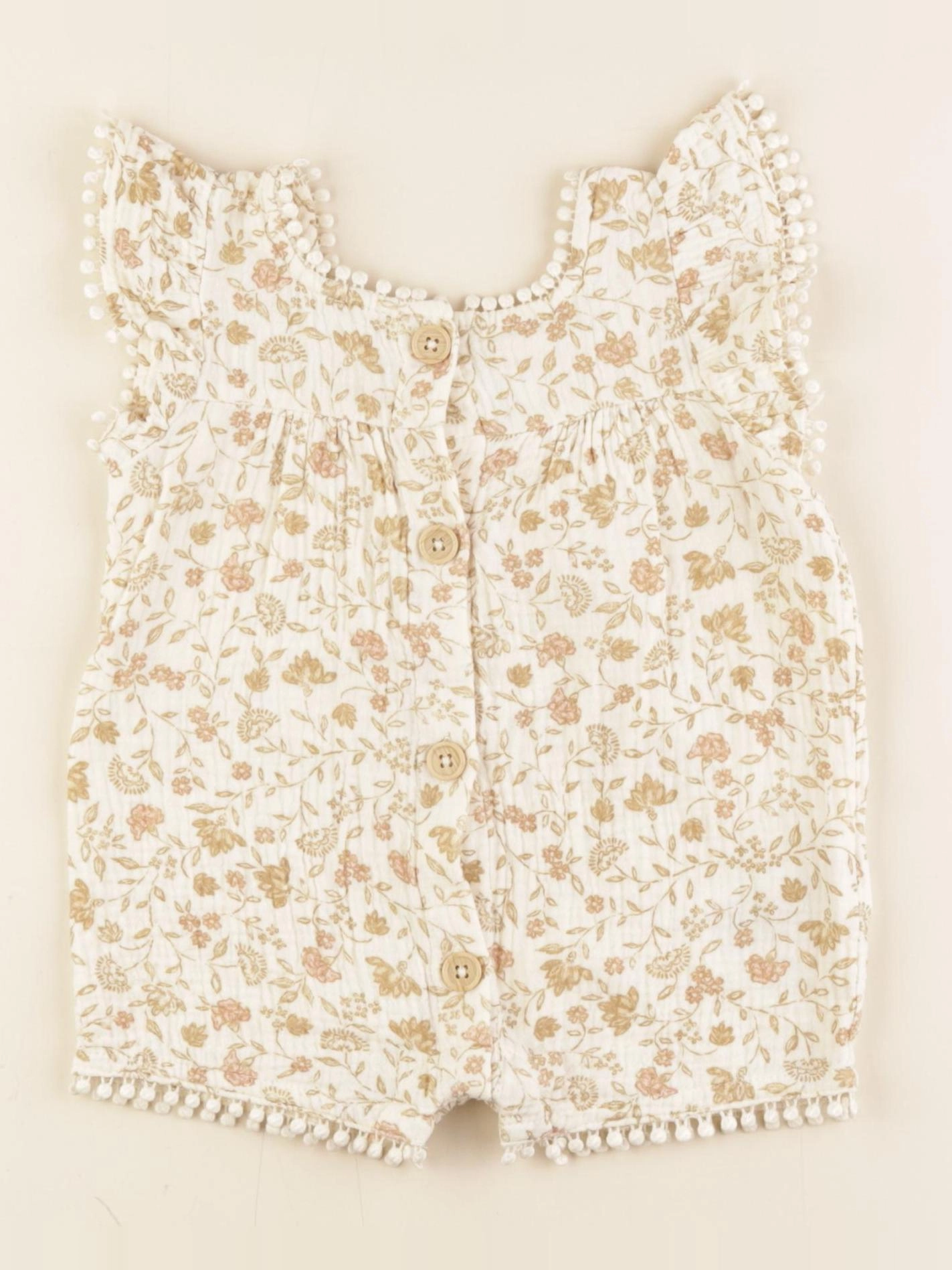 Vertbaudet - combinaison beige - 9 mois