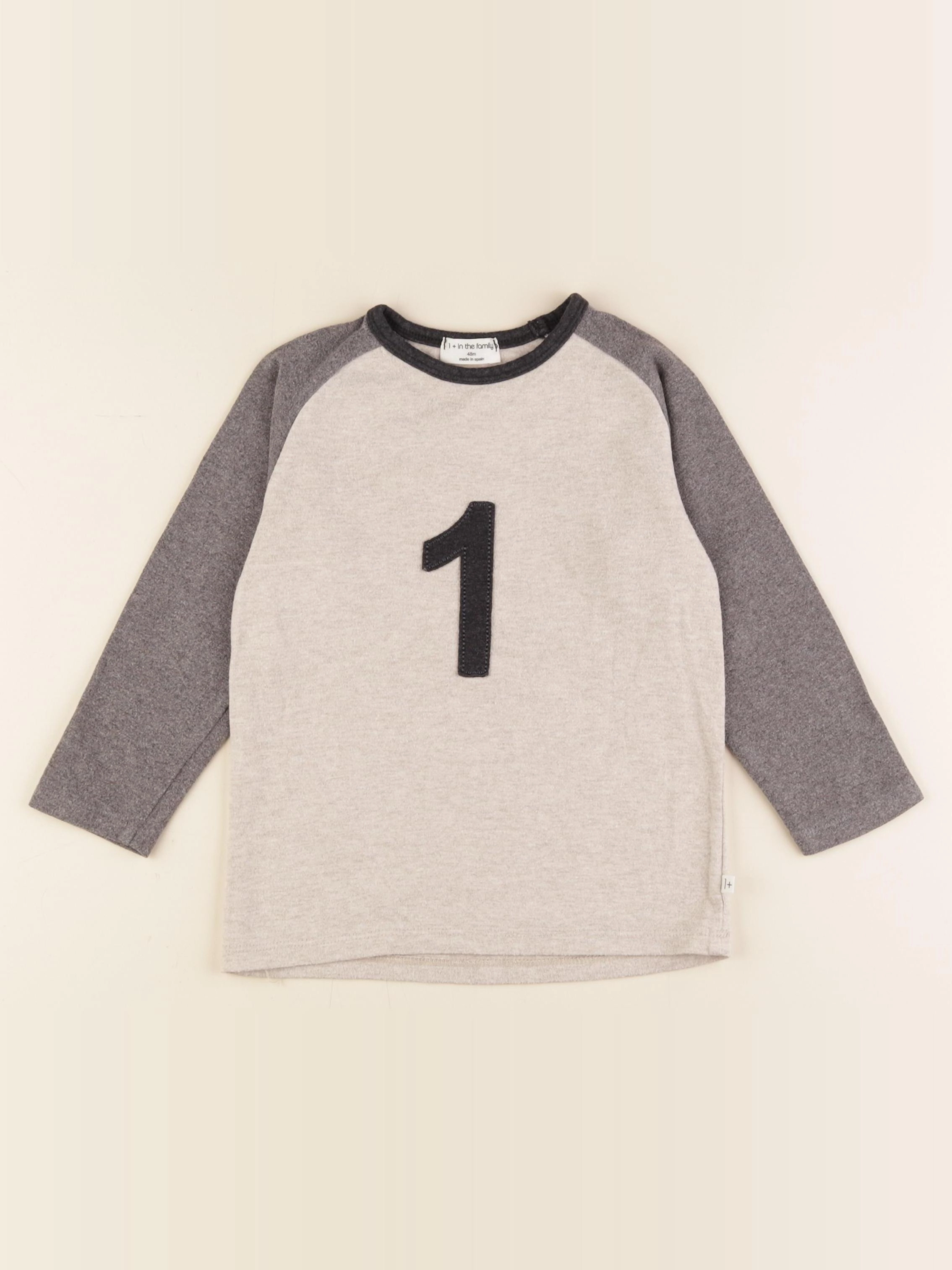 1+ In the family - tee-shirt beige - 4 ans