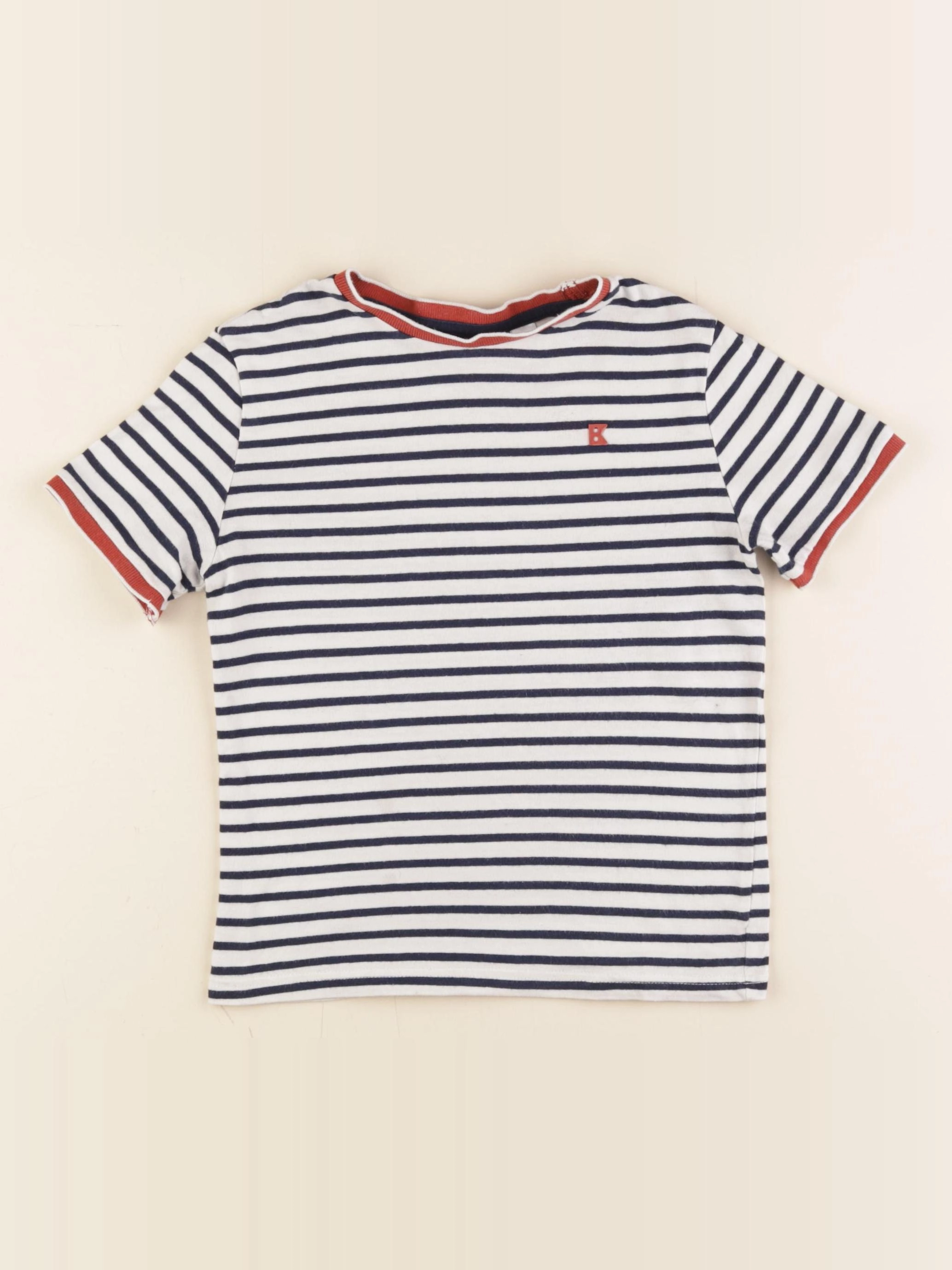 Okaidi - tee-shirt blanc, bleu - 4 ans