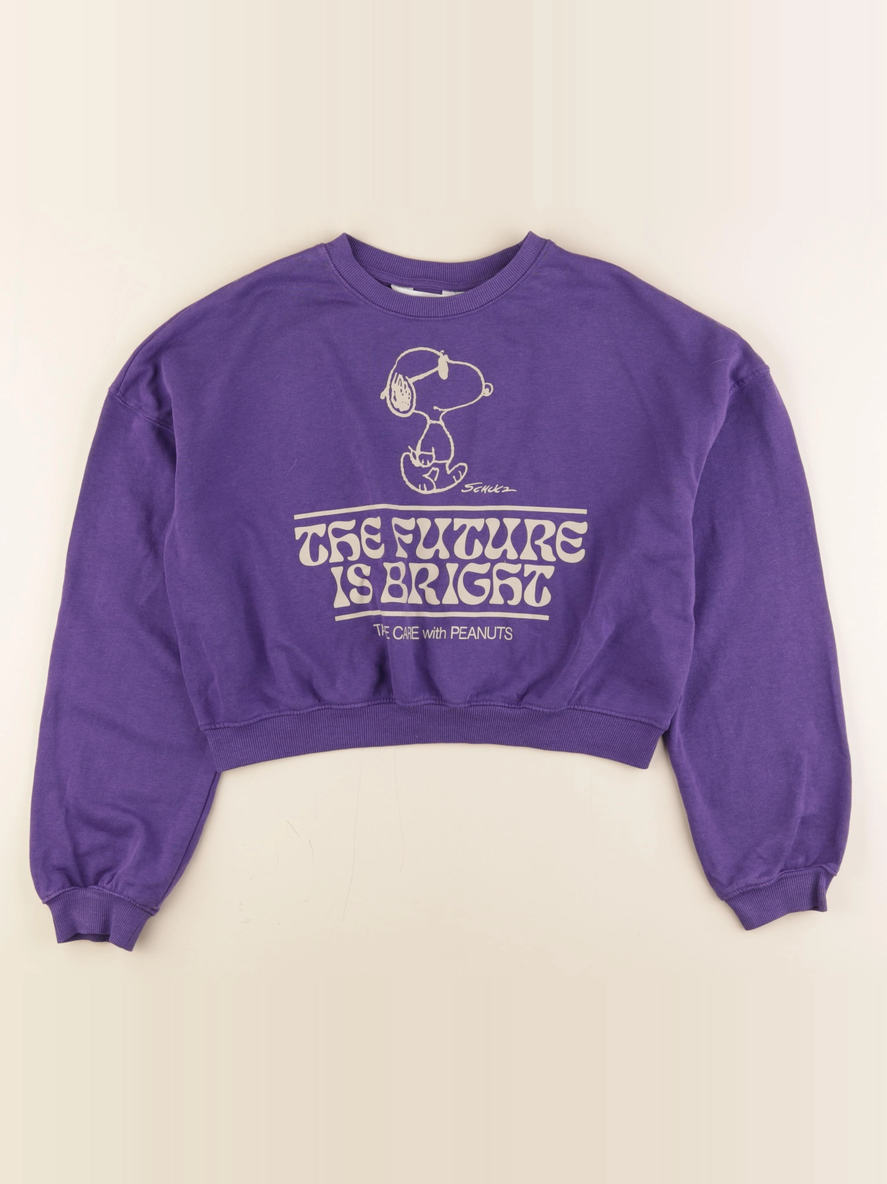 H&M - sweat court violet - 12/14 ans