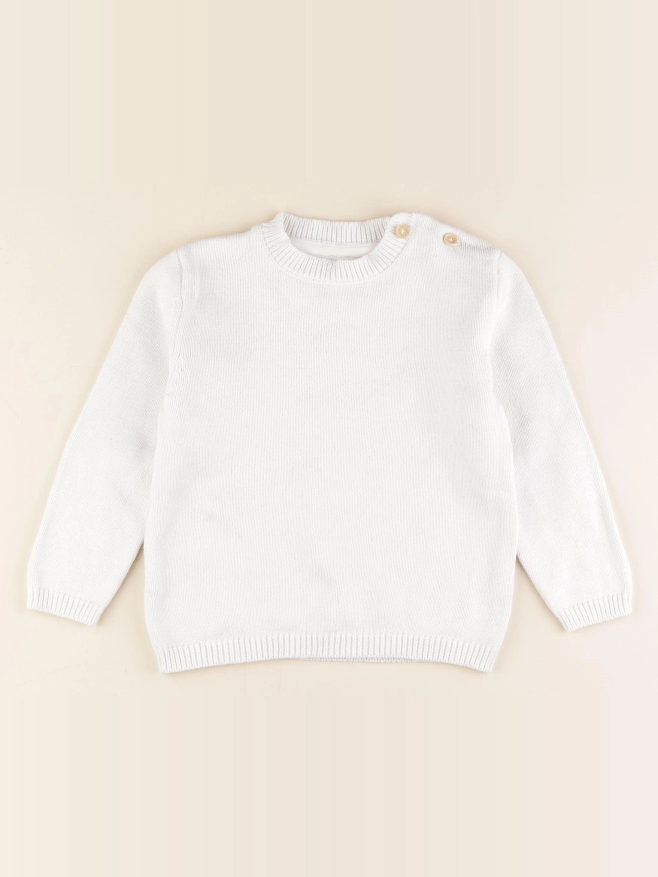 Mango - pull blanc - 2/3 ans