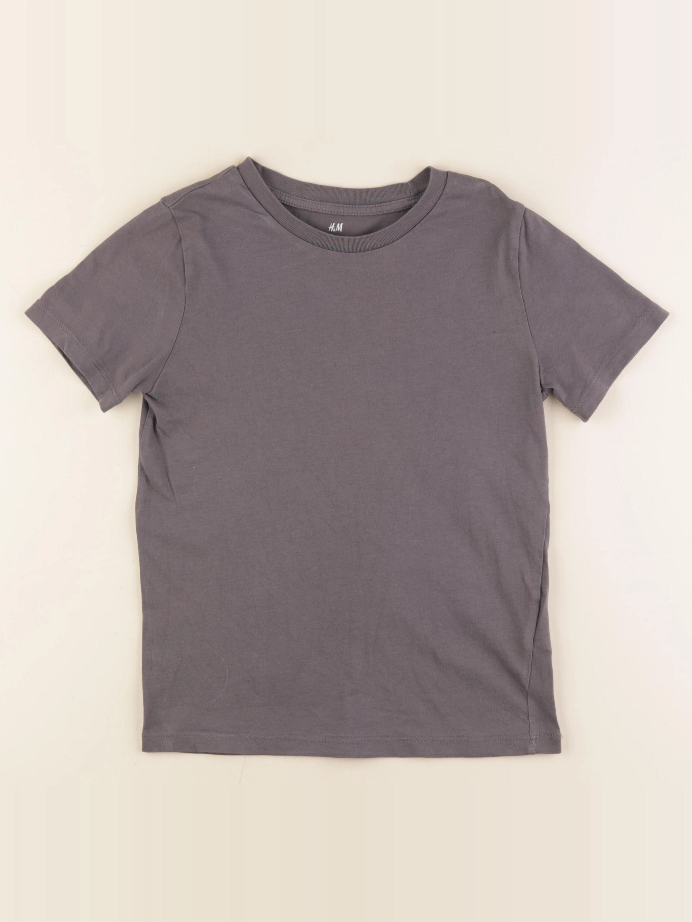 H&M - tee-shirt gris - 6/8 ans