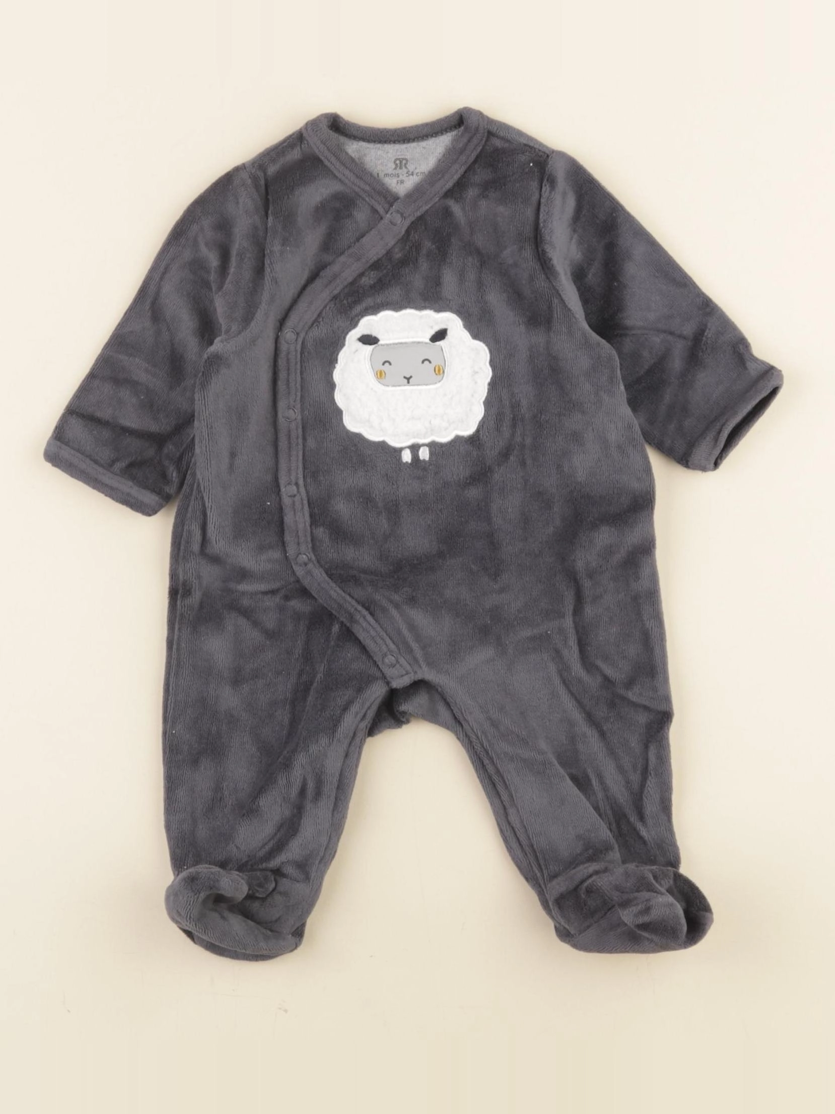 La Redoute - pyjama velours gris - 1 mois