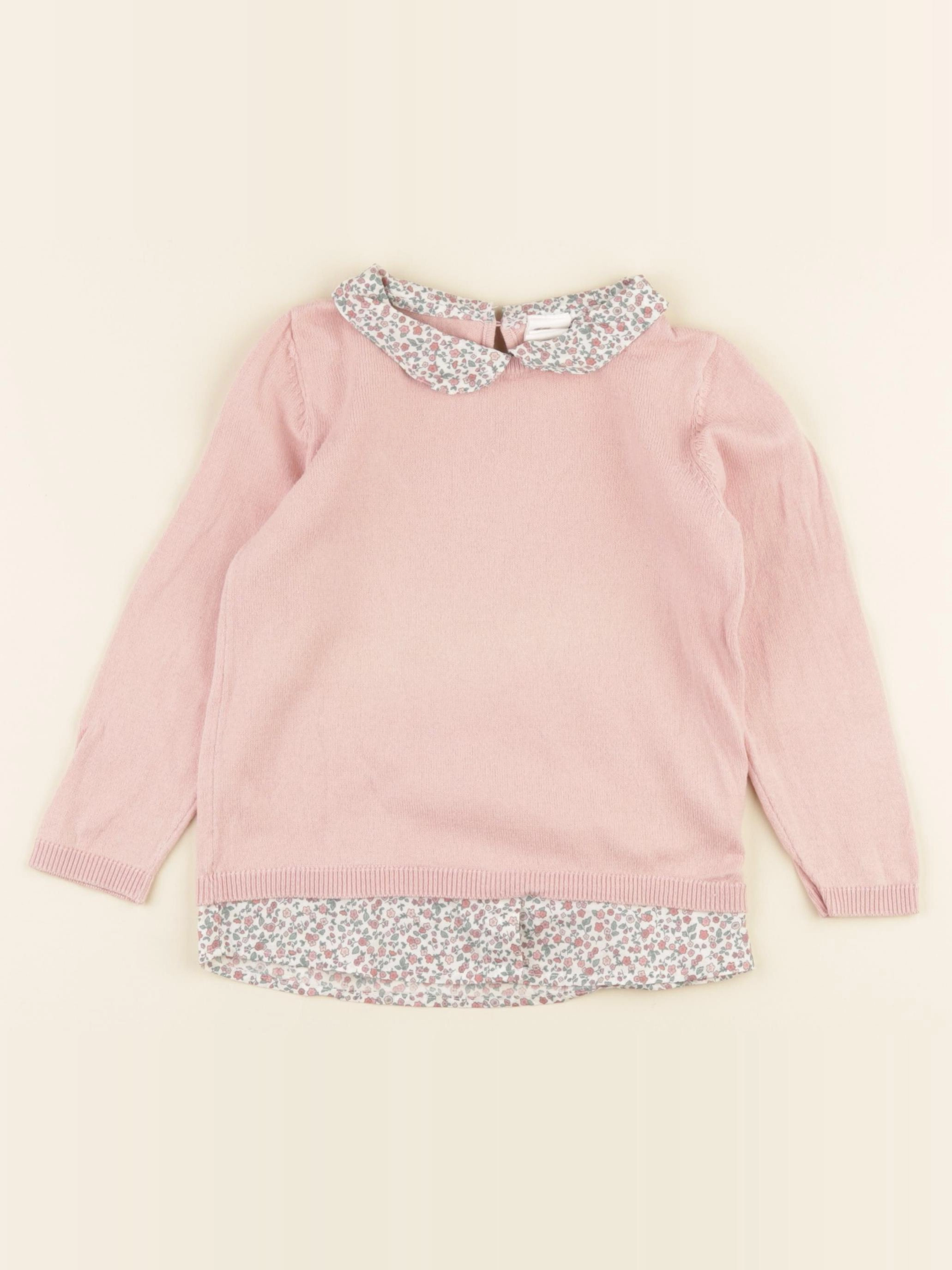 H&M - pull rose - 2/3 ans