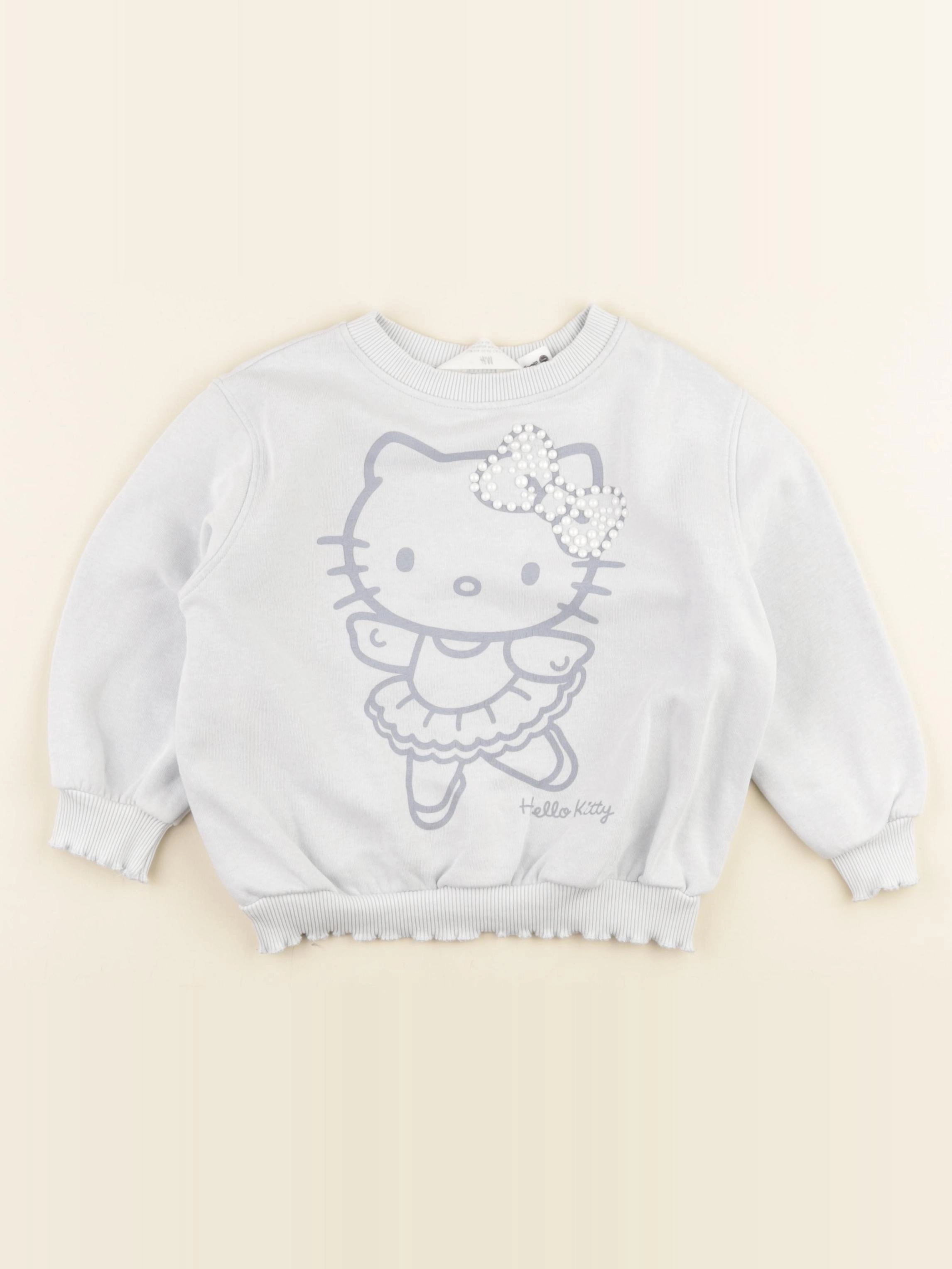 H&M - sweat gris - 3/4 ans