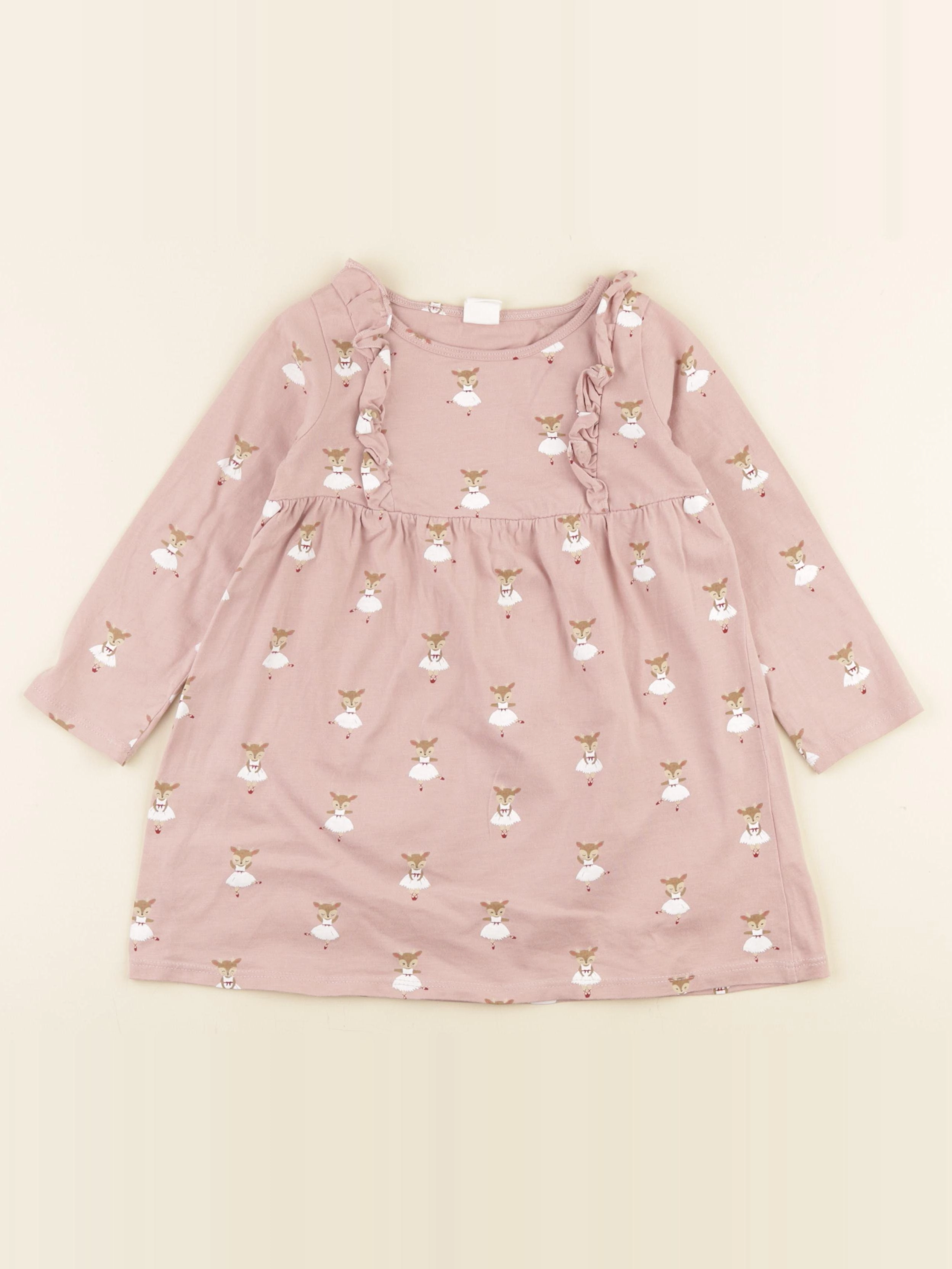 H&M - robe rose - 2/3 ans