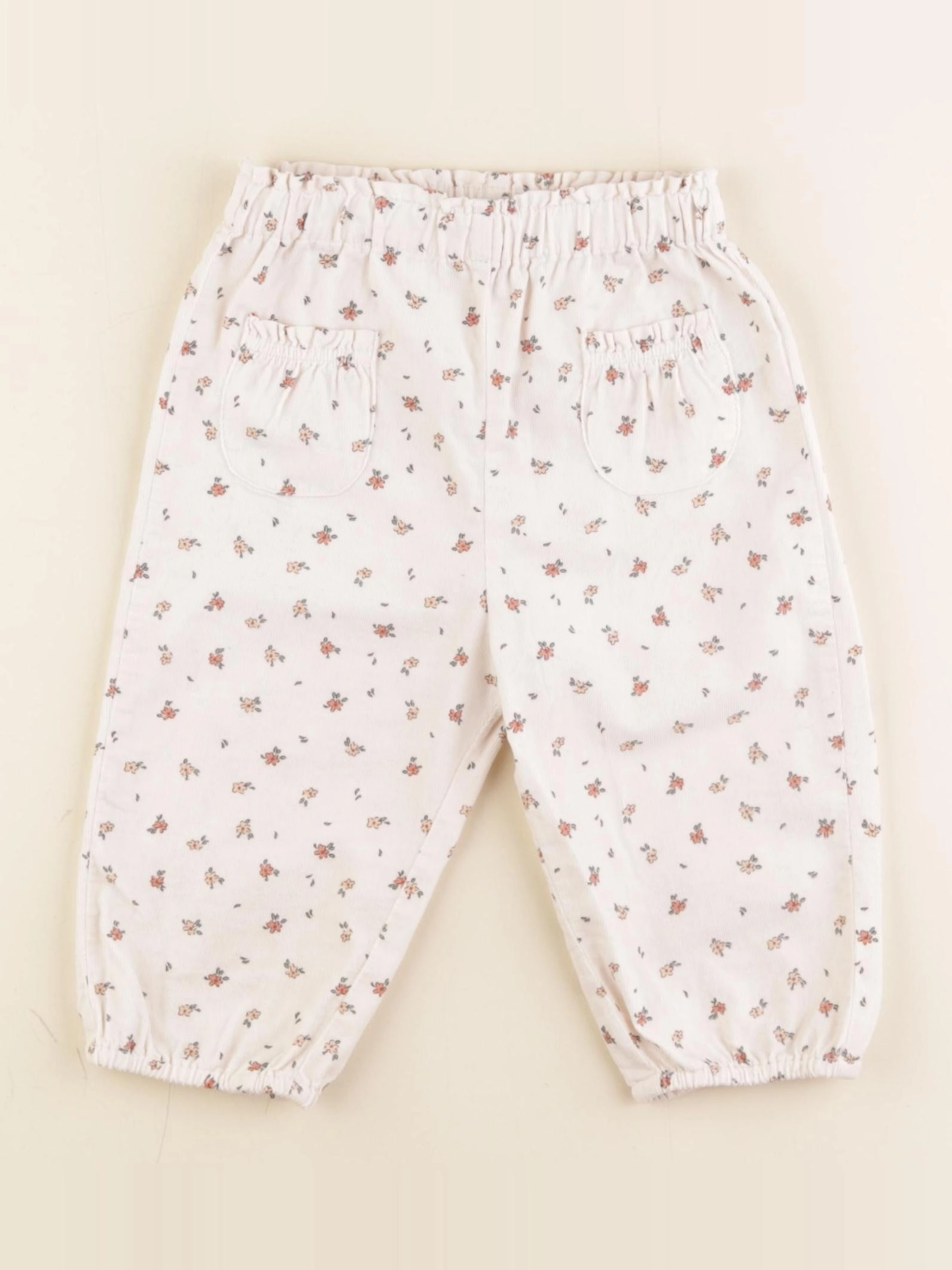 Vertbaudet - pantalon beige - 12 mois