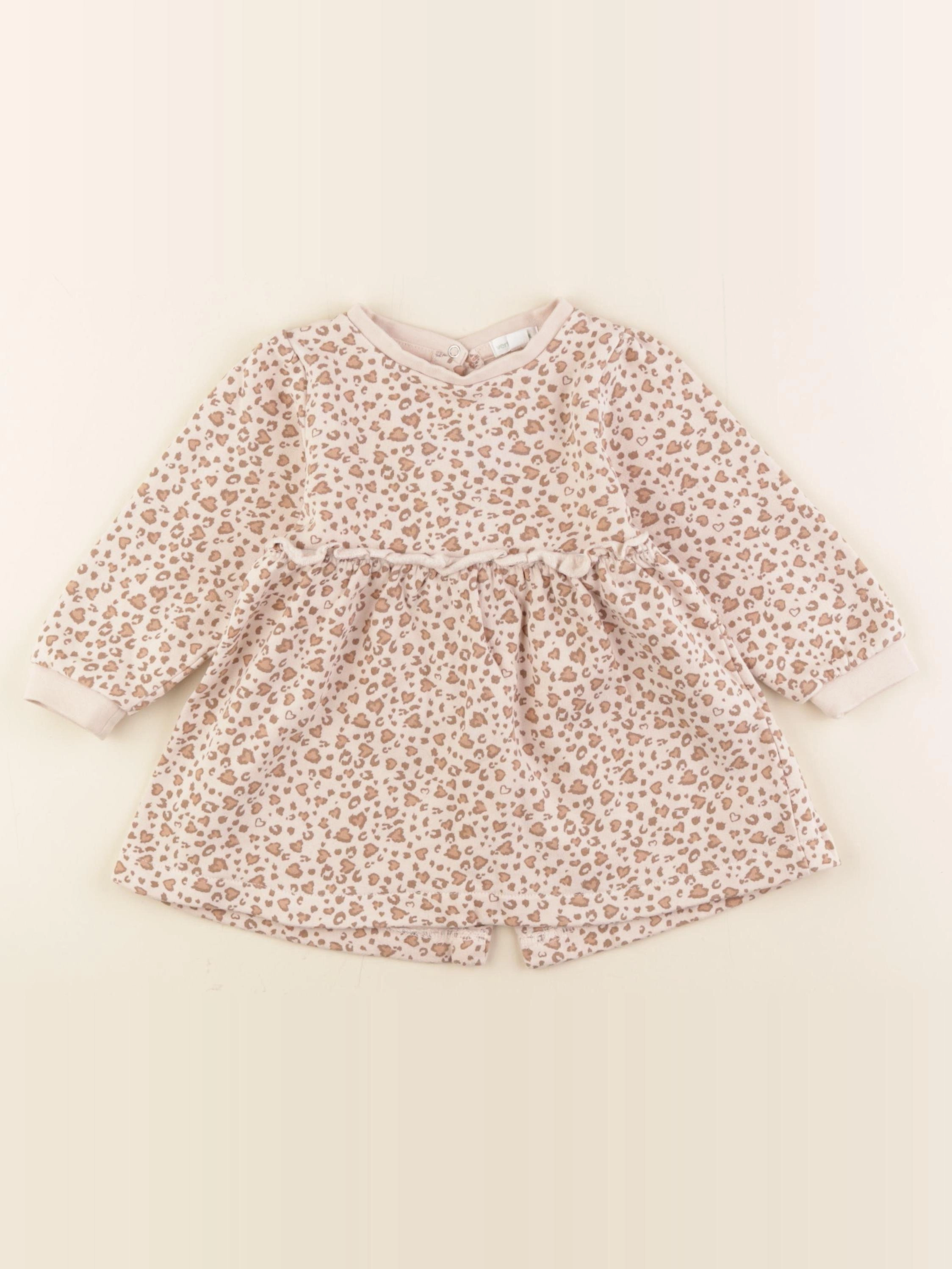 Vertbaudet - robe marron - 12 mois