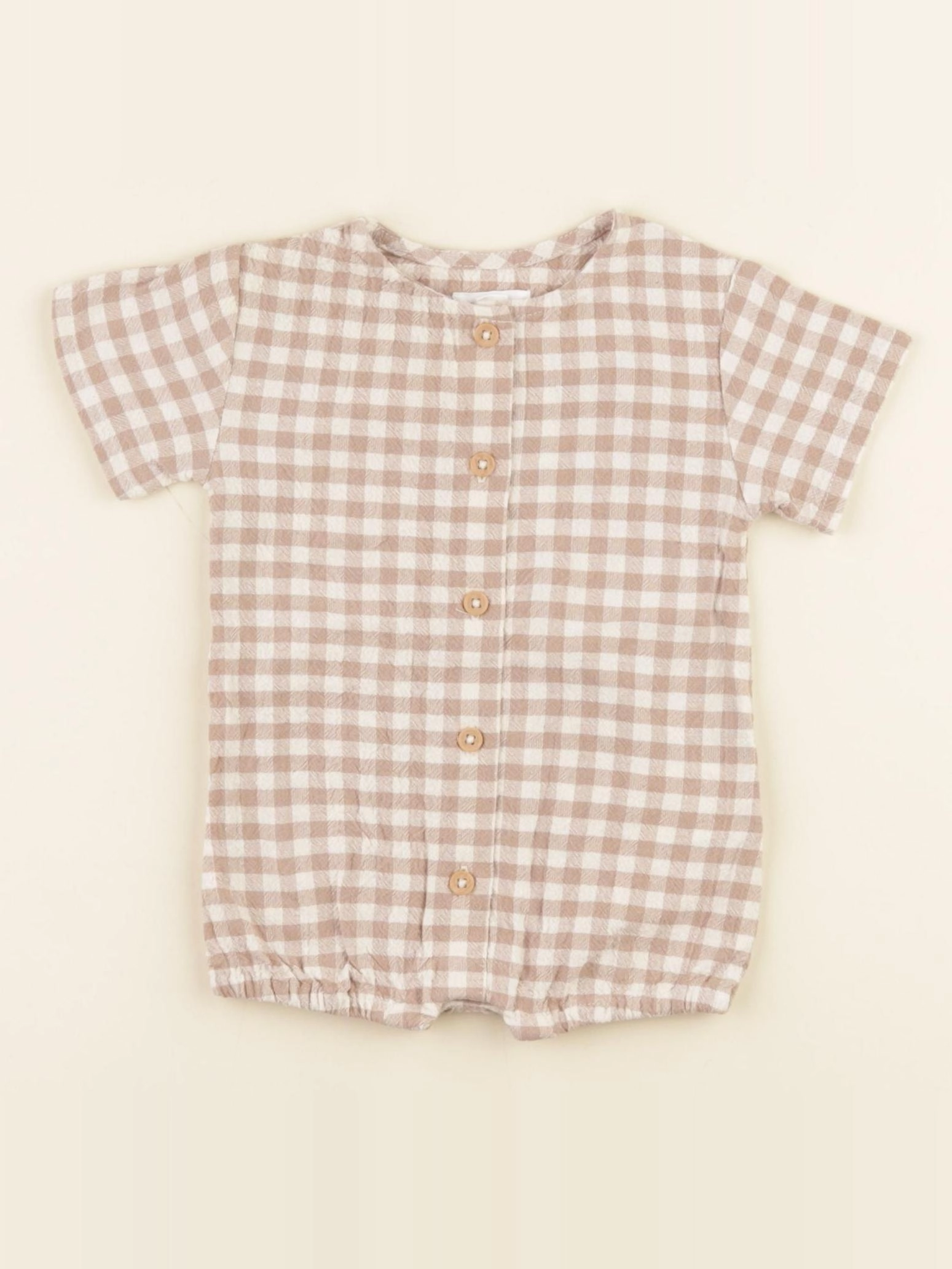 Vertbaudet - combinaison beige - 1 mois