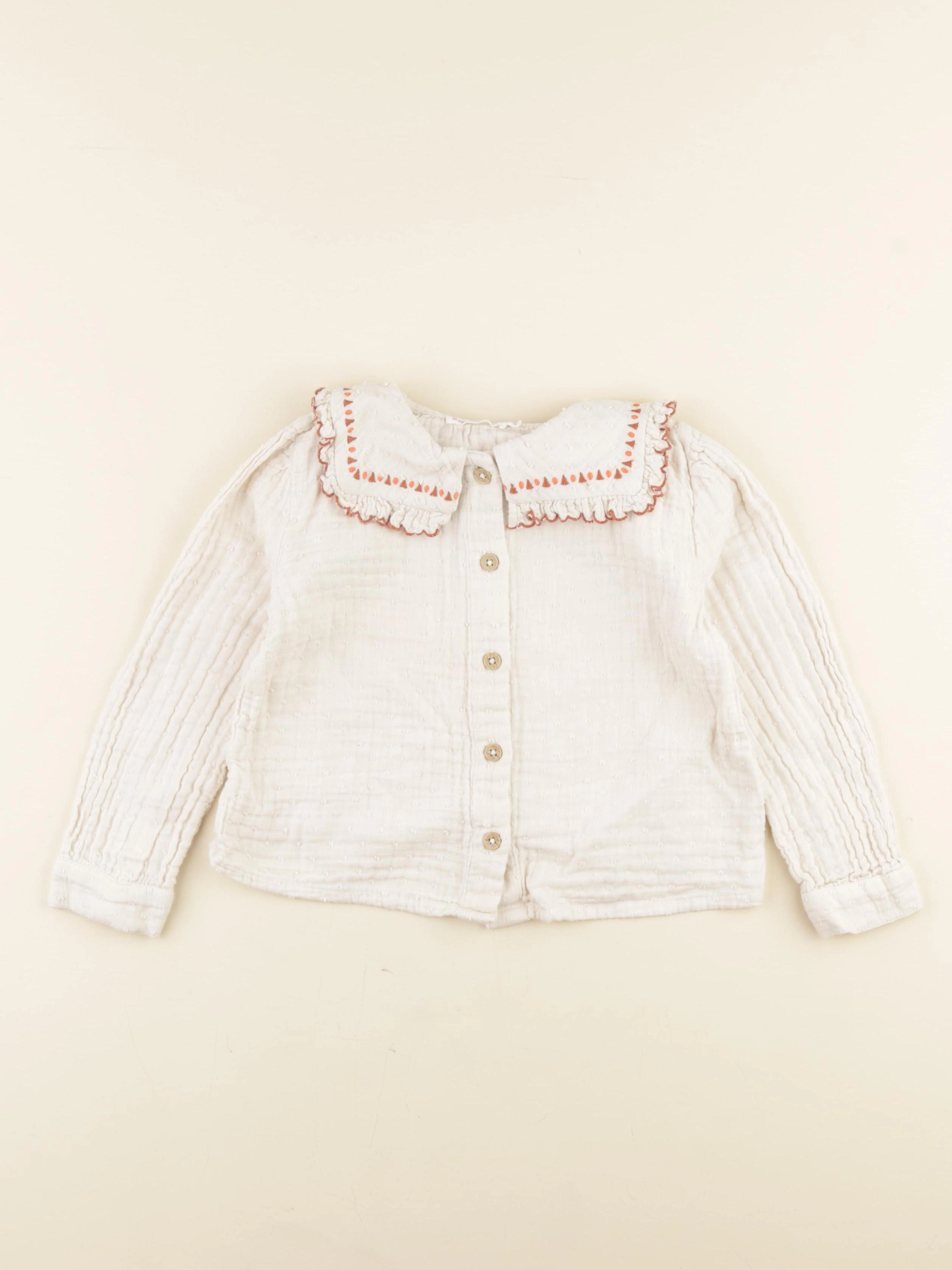 Monoprix - blouse beige - 5 ans