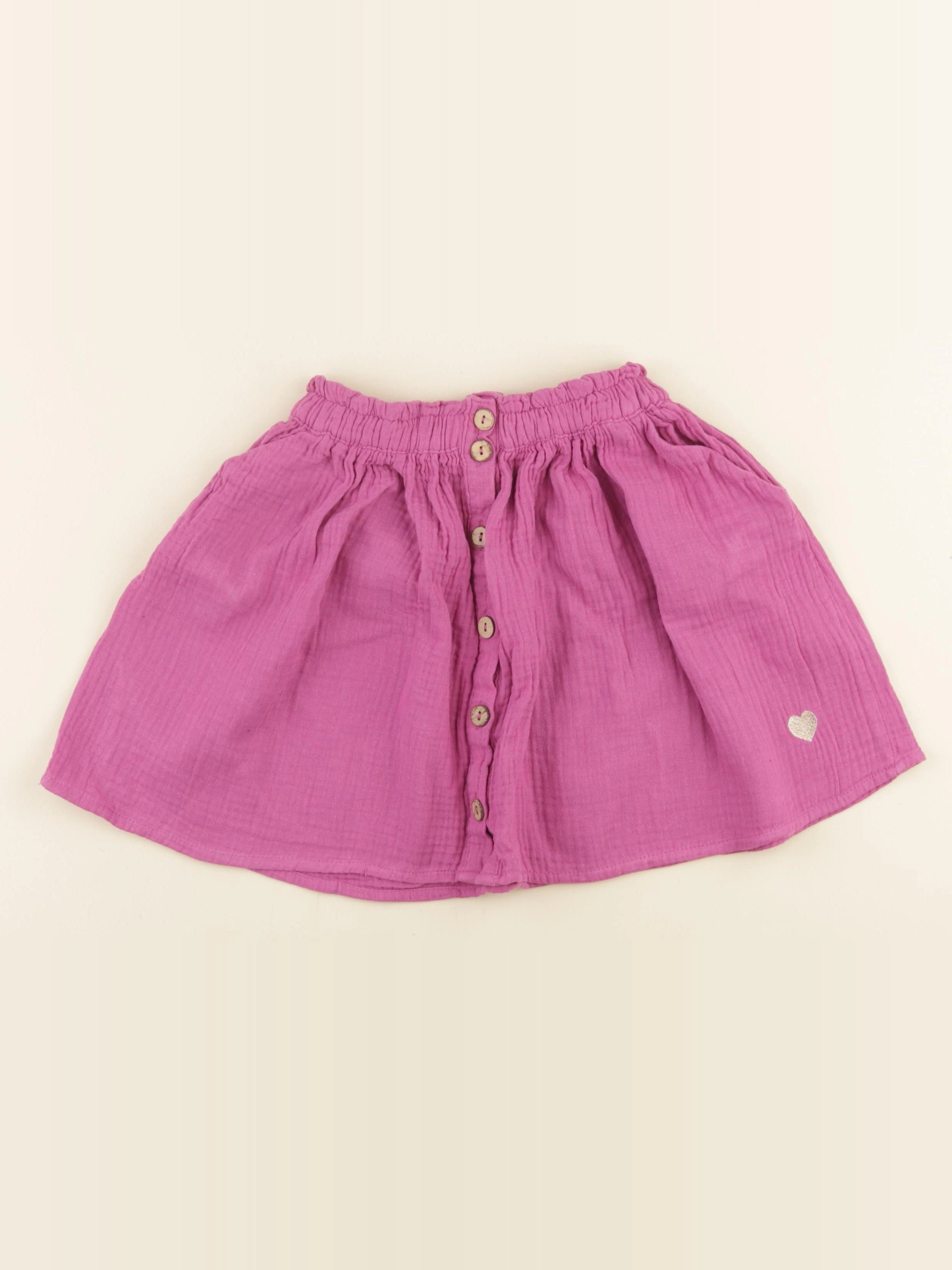 Vertbaudet - jupe rose, or - 6 ans