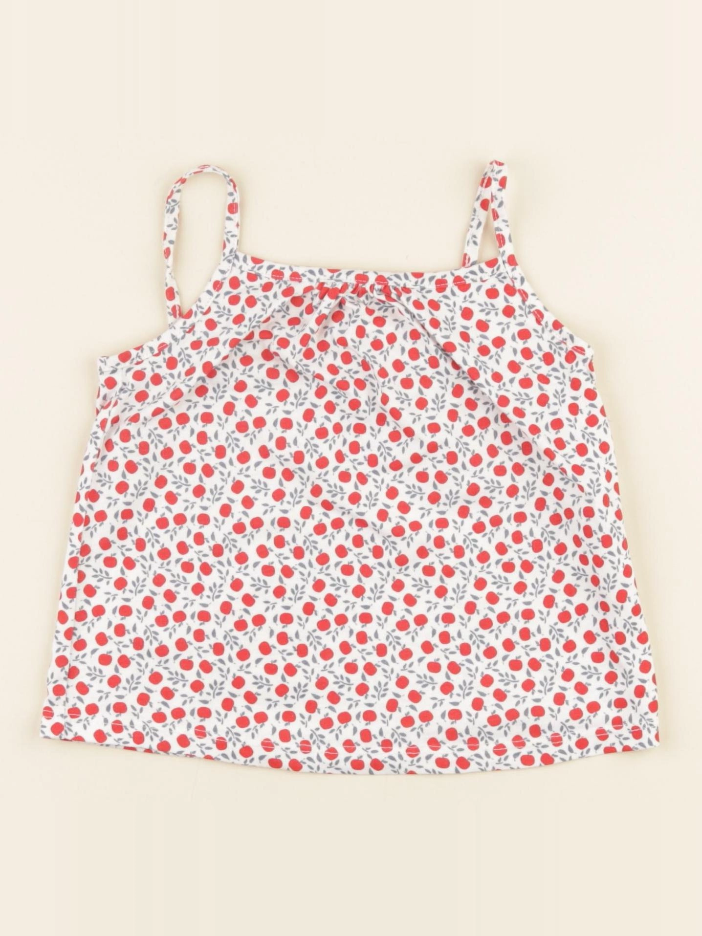 Vertbaudet - débardeur rouge, blanc - 2 ans