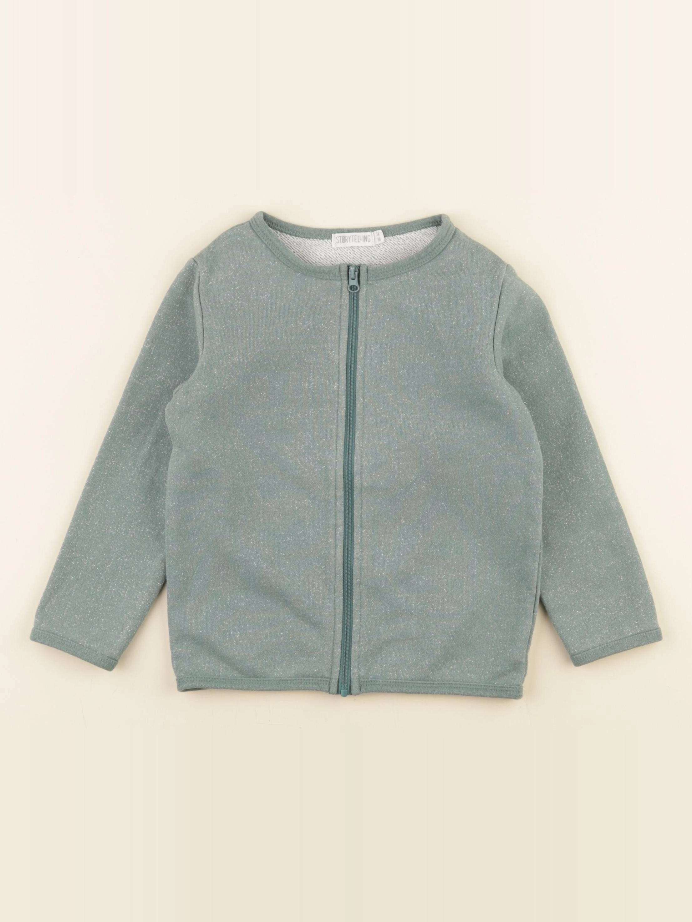 Storytelling - sweat vert, argent - 3 ans