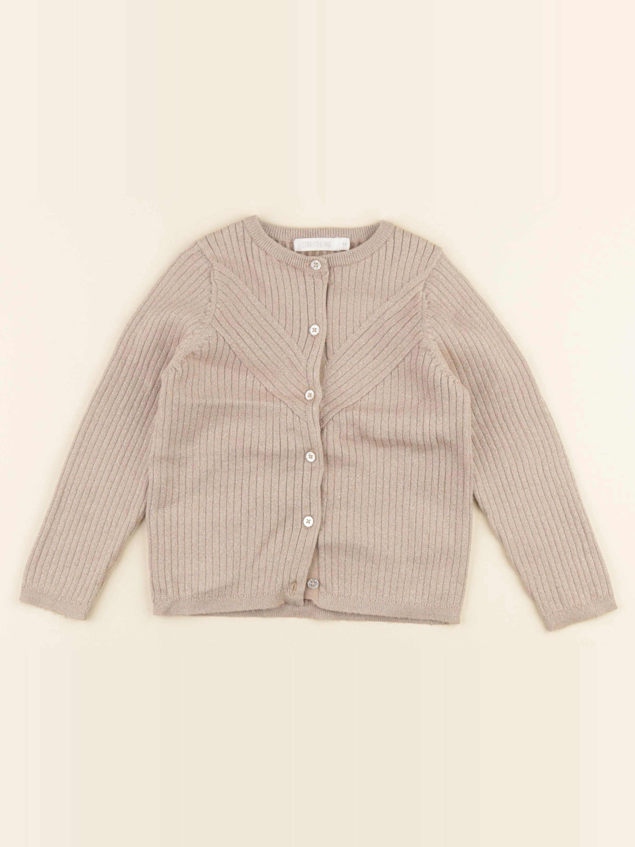 Storytelling - gilet beige, or - 4 ans