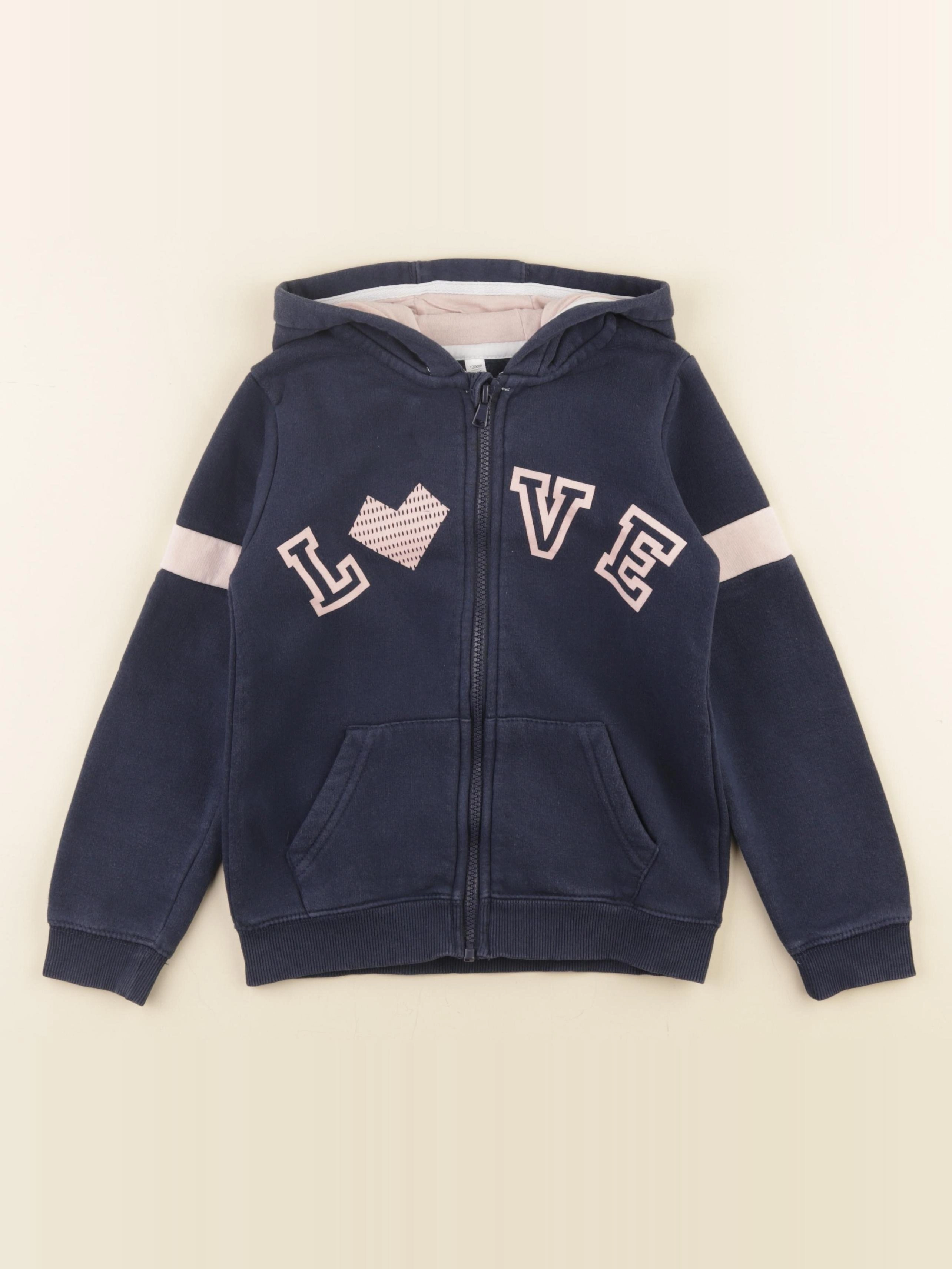 Vertbaudet - sweat bleu - 8 ans