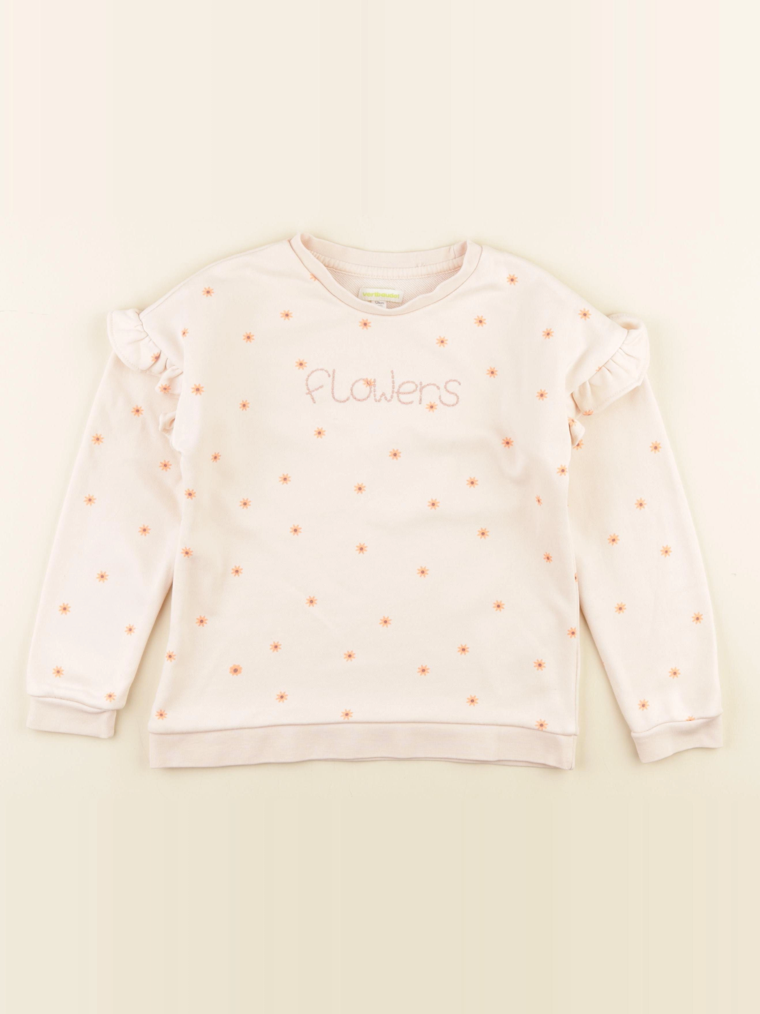 Vertbaudet - sweat rose - 8 ans