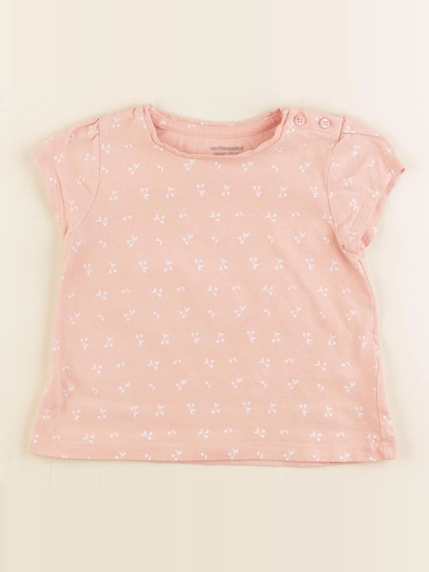 Vertbaudet - tee-shirt rose - 18 mois