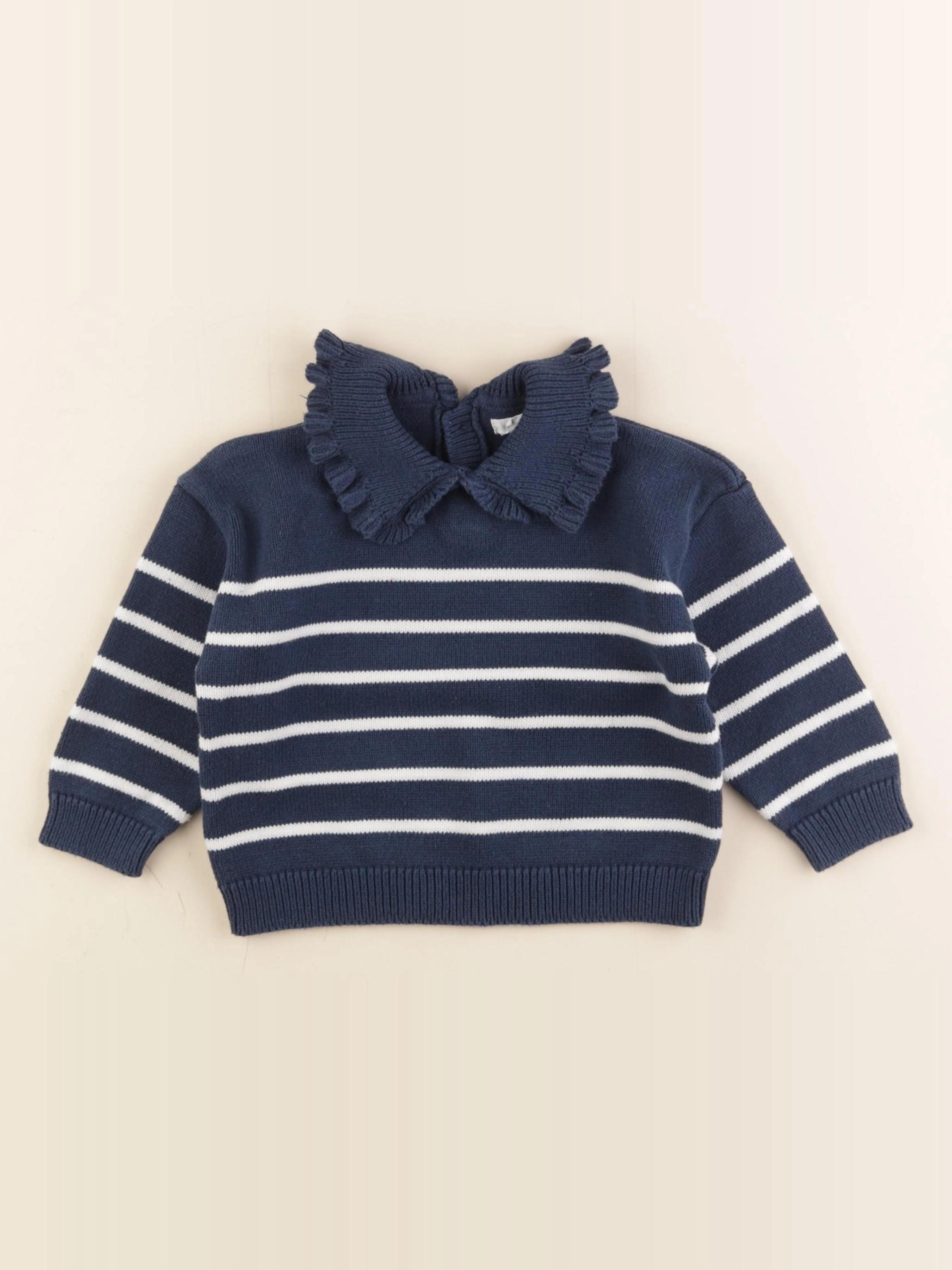 Vertbaudet - pull bleu - 18 mois